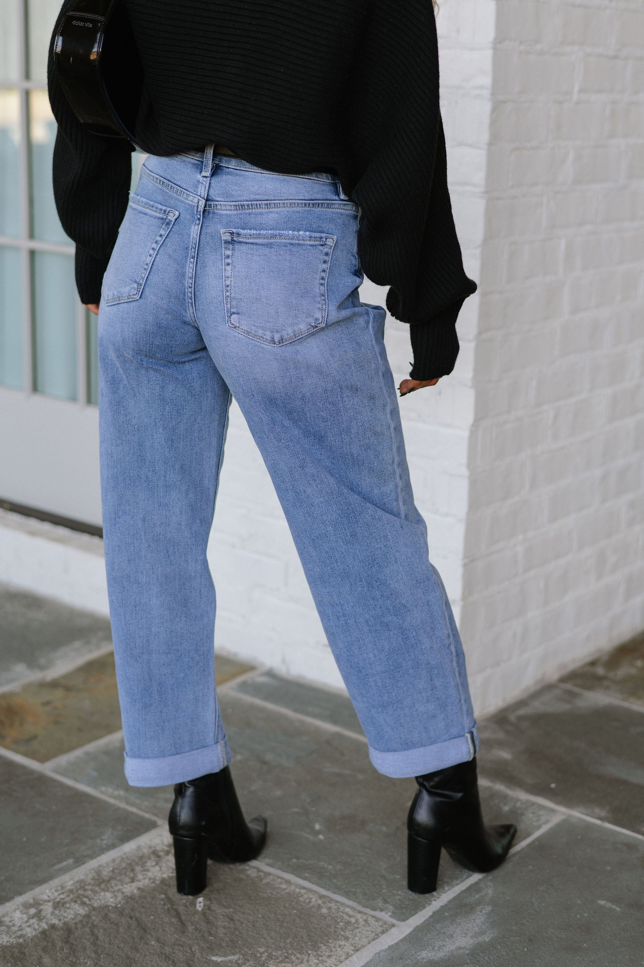 Cuffed Baggy Barrel Jeans