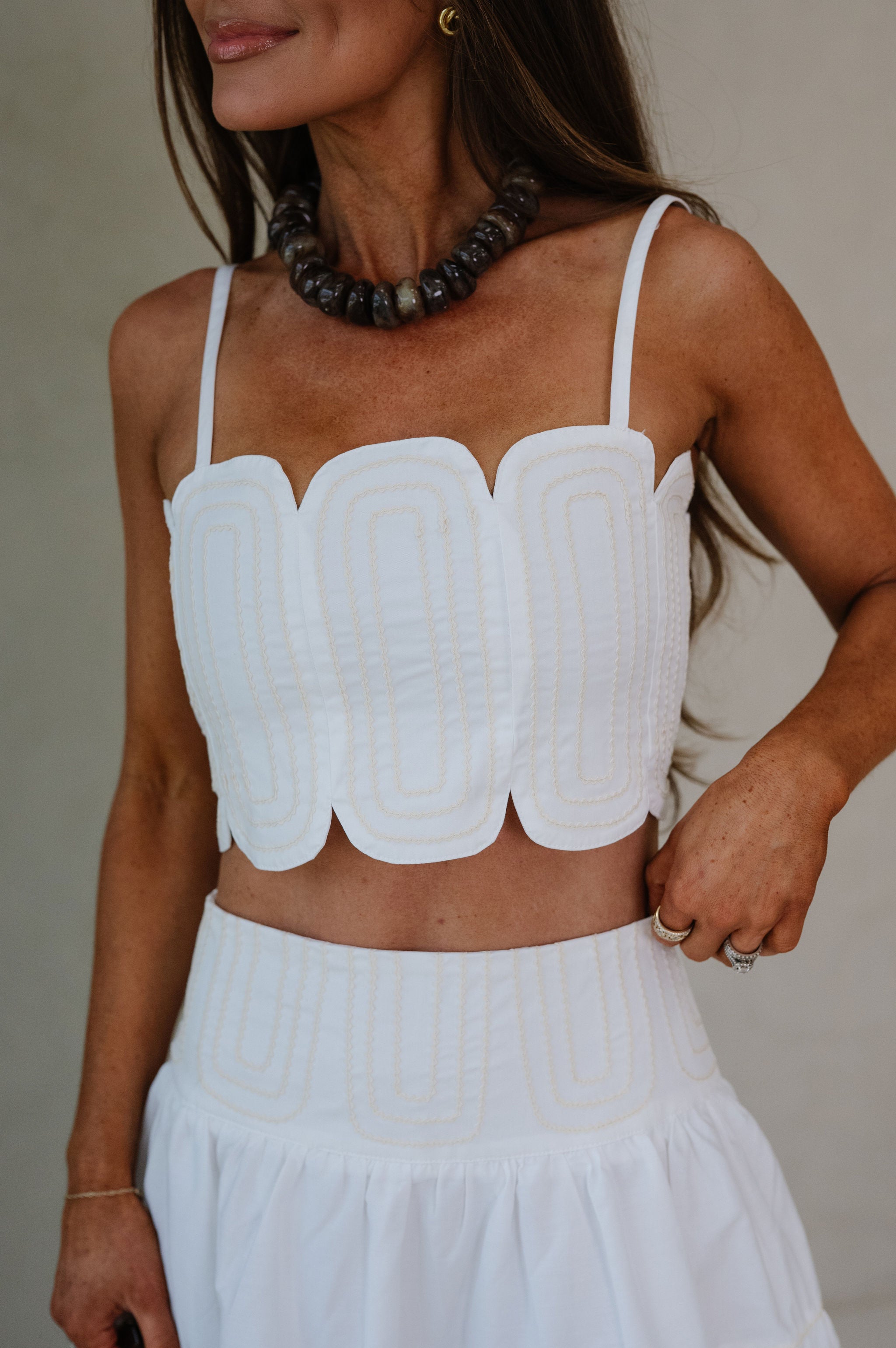 Eli Skirt Set-White