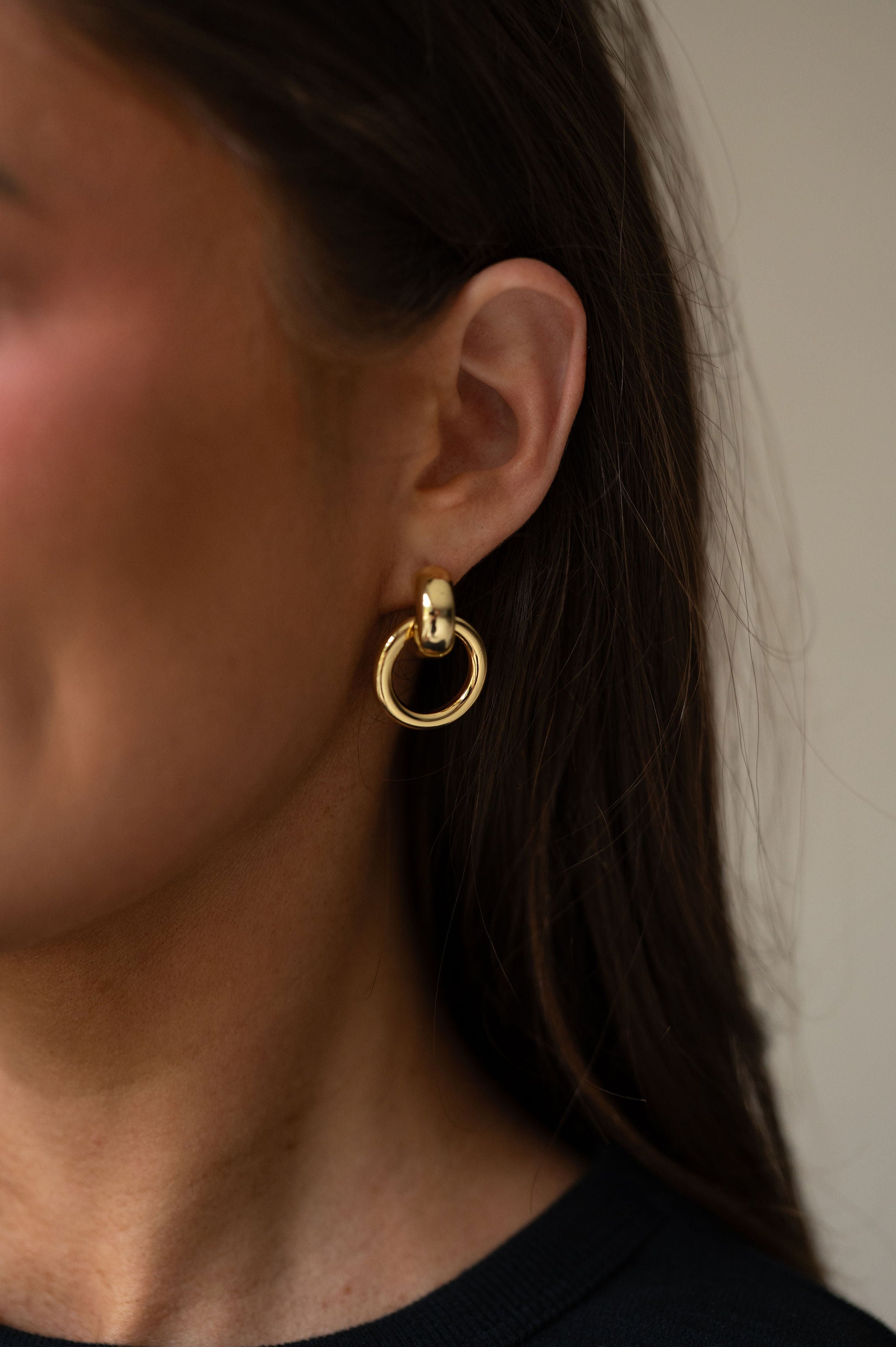 Marcus Drop Down Earrings-Gold