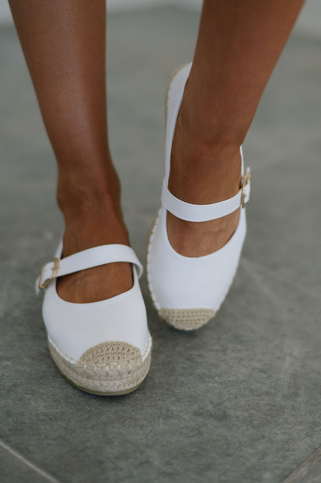 Bona Espadrille Flat- White