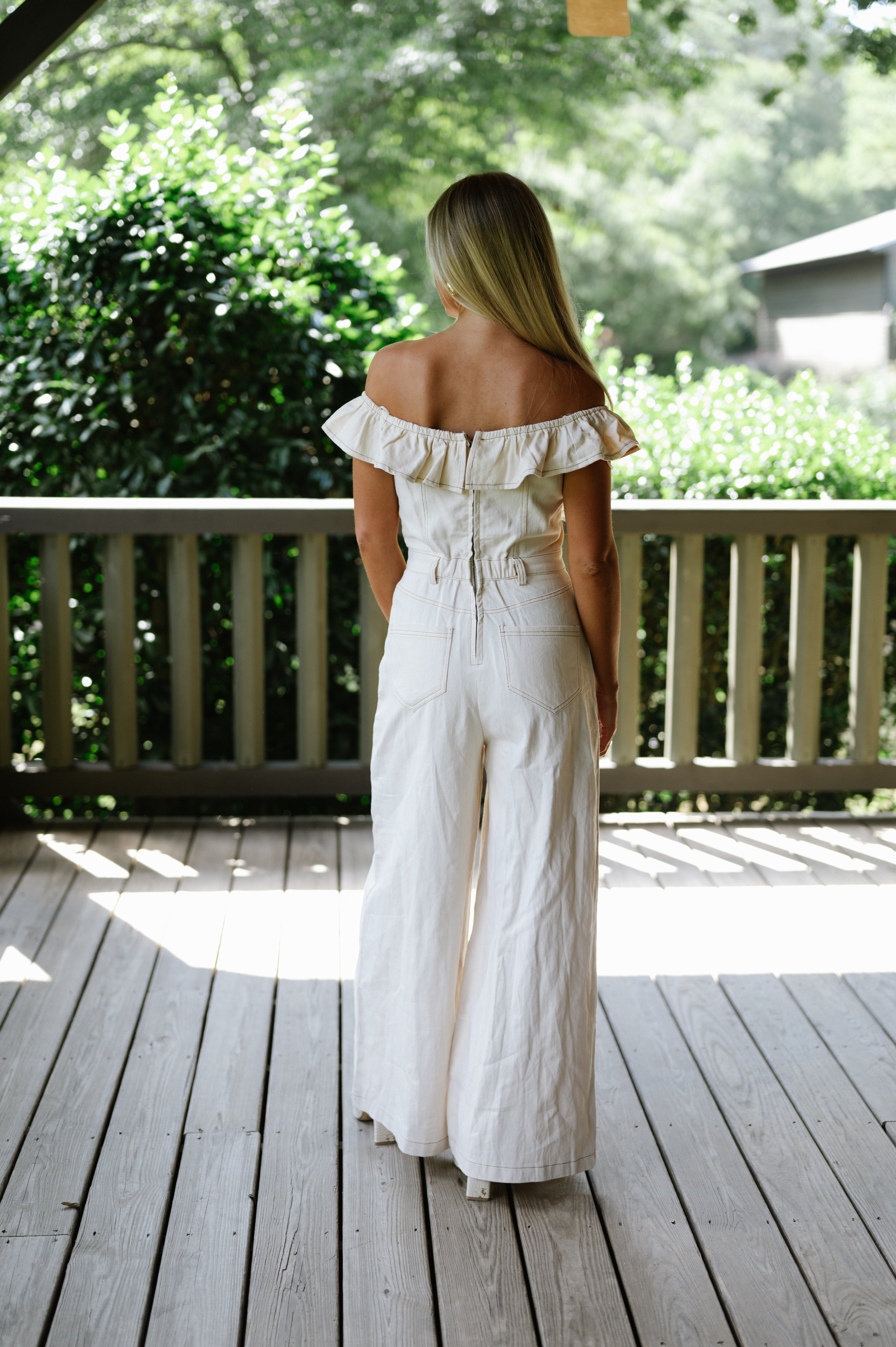 OTS Ruffle Jumpsuit-cream