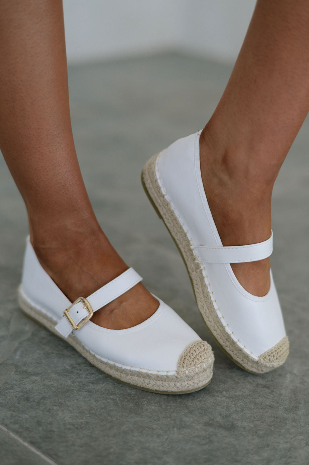 Bona Espadrille Flat- White