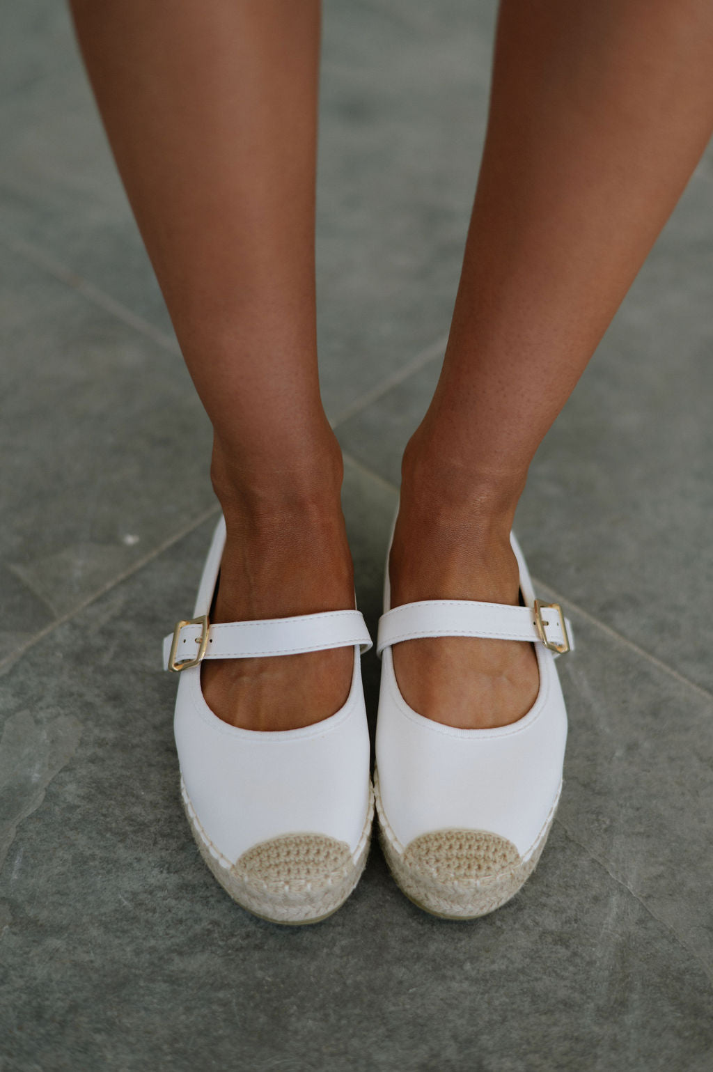 Bona Espadrille Flat- White