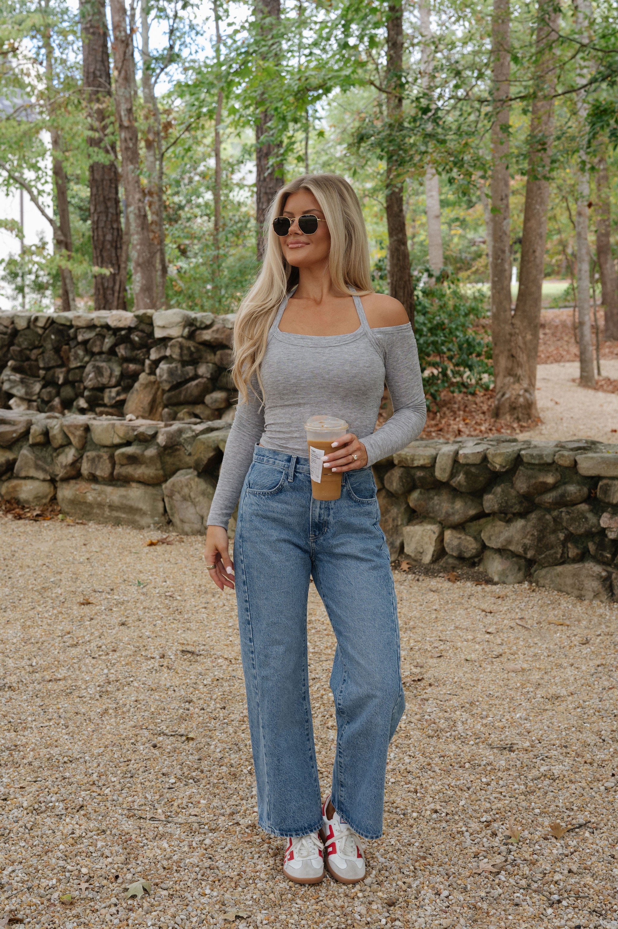 OTS Knit Top-Heather Grey