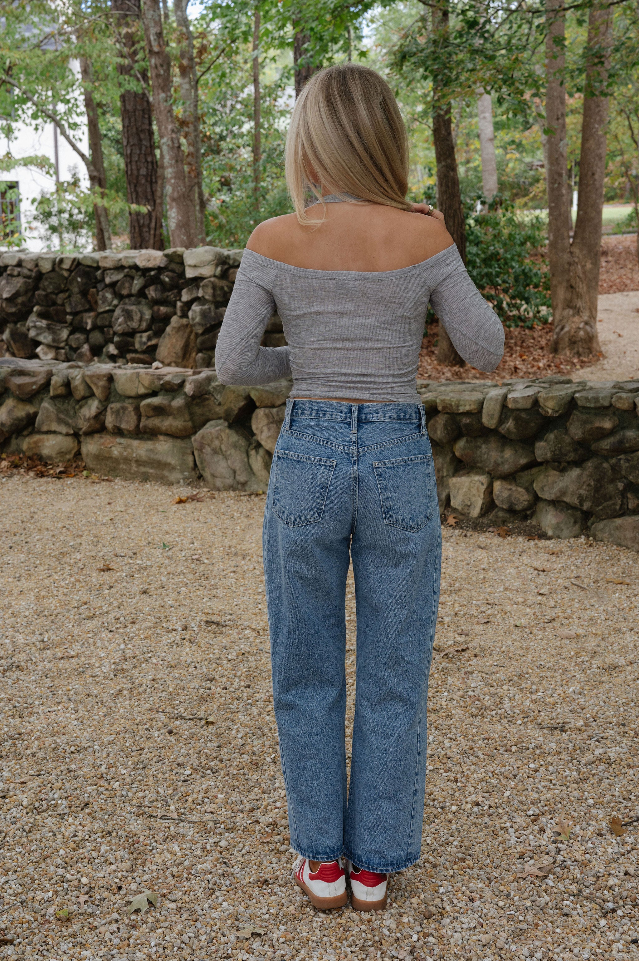 OTS Knit Top-Heather Grey