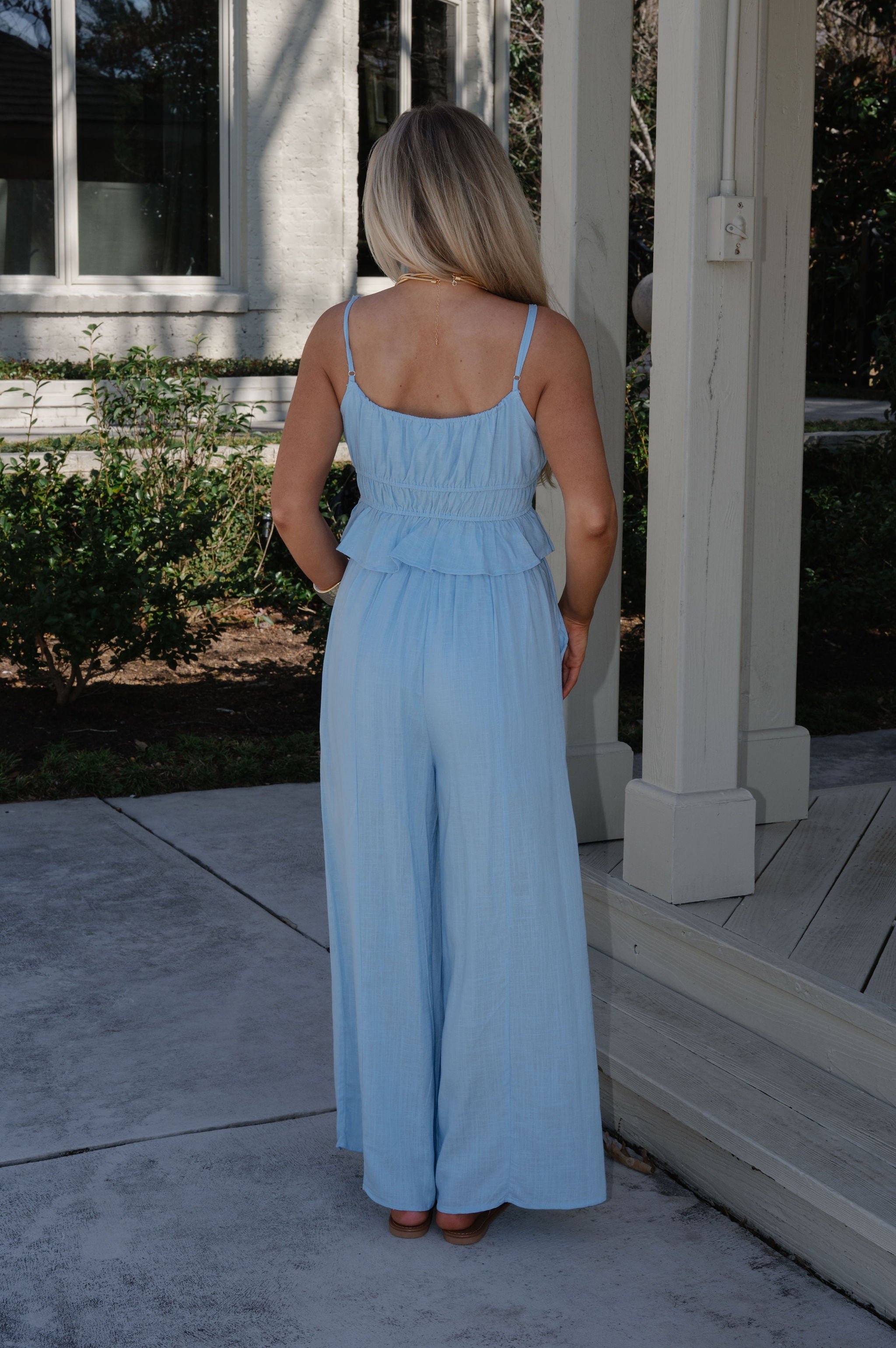 Morgan Palazzo Pants Set-Light Blue