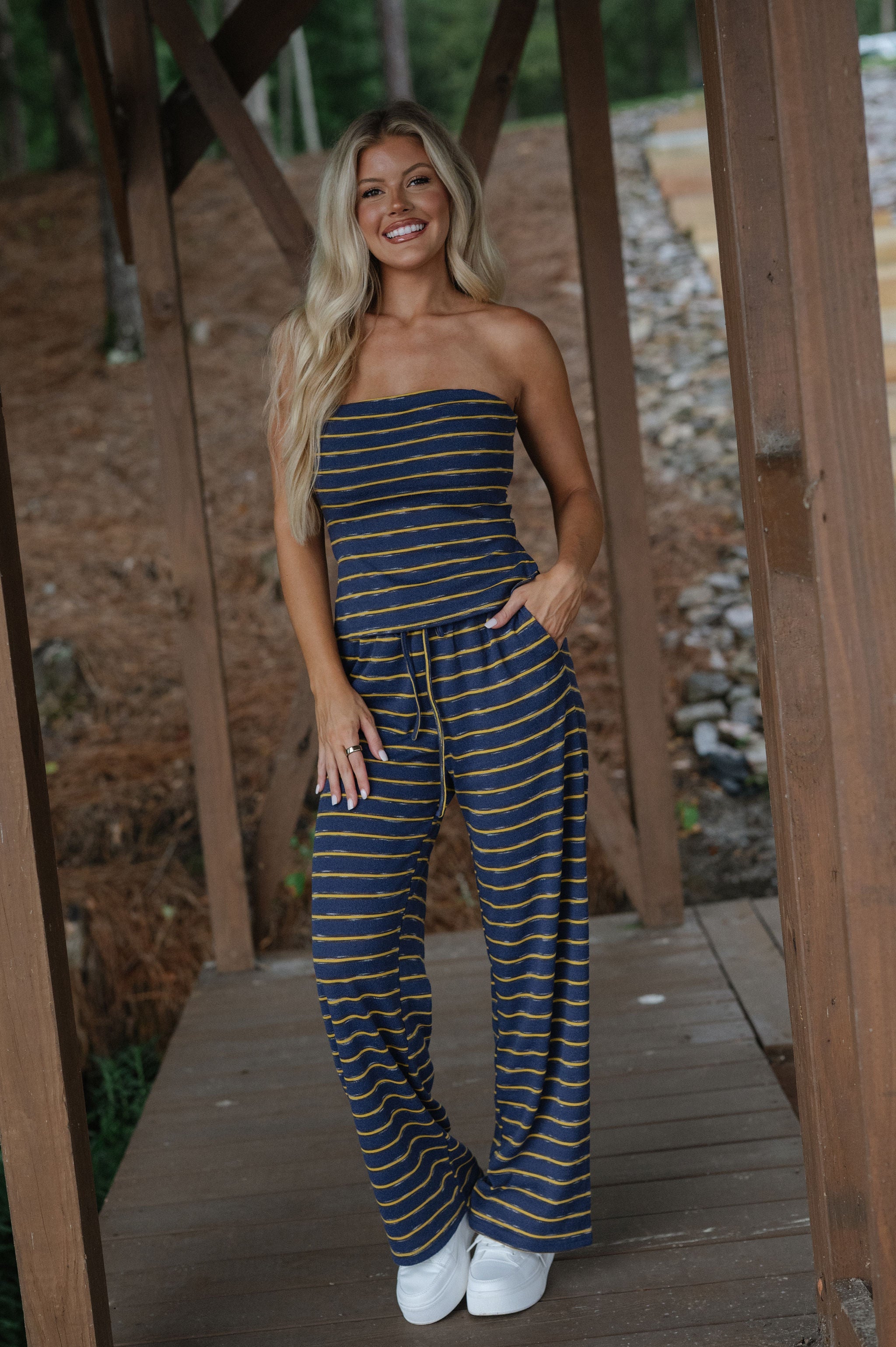 Archie Pants Set-Vintage Navy
