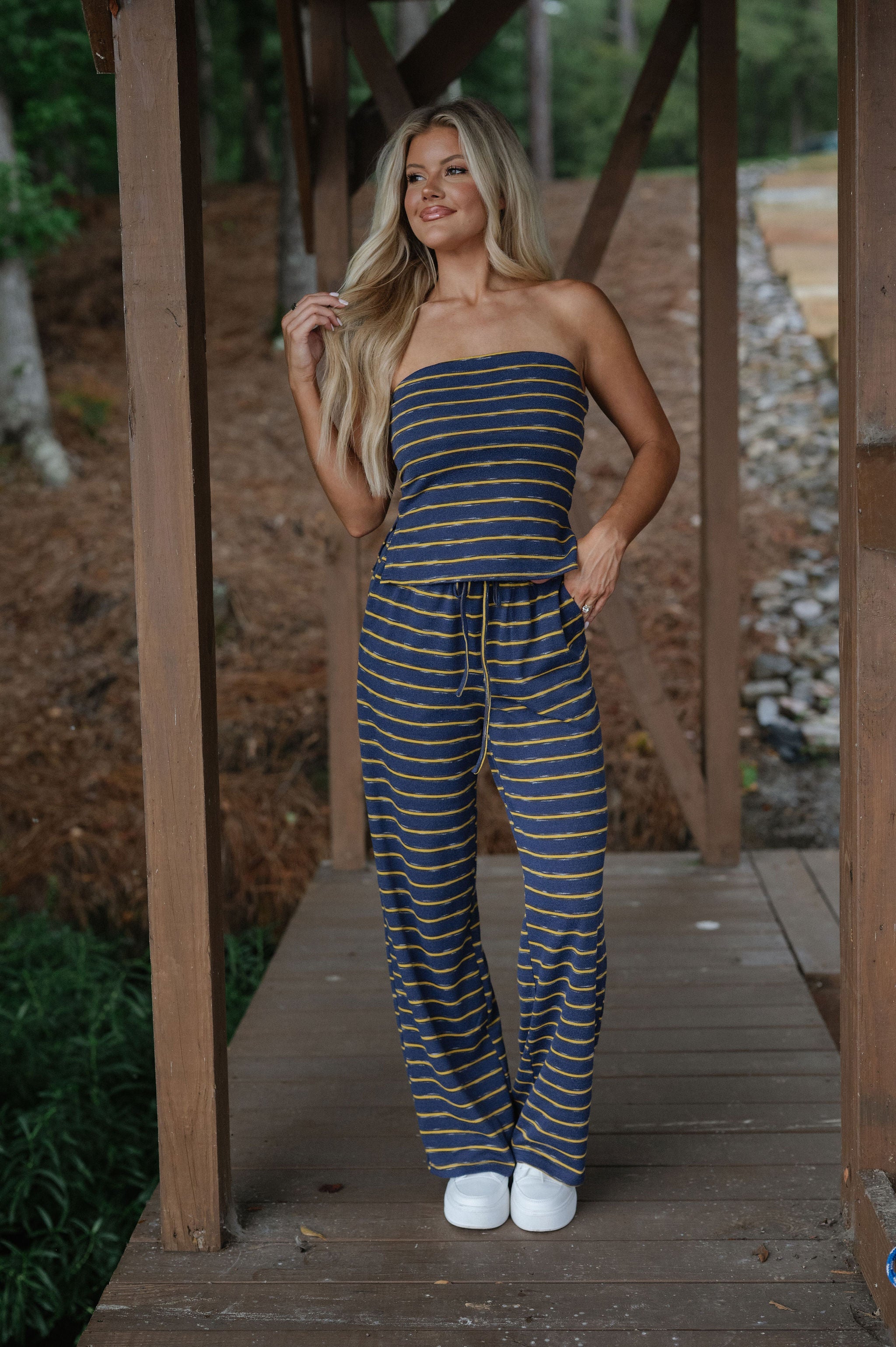 Archie Pants Set-Vintage Navy