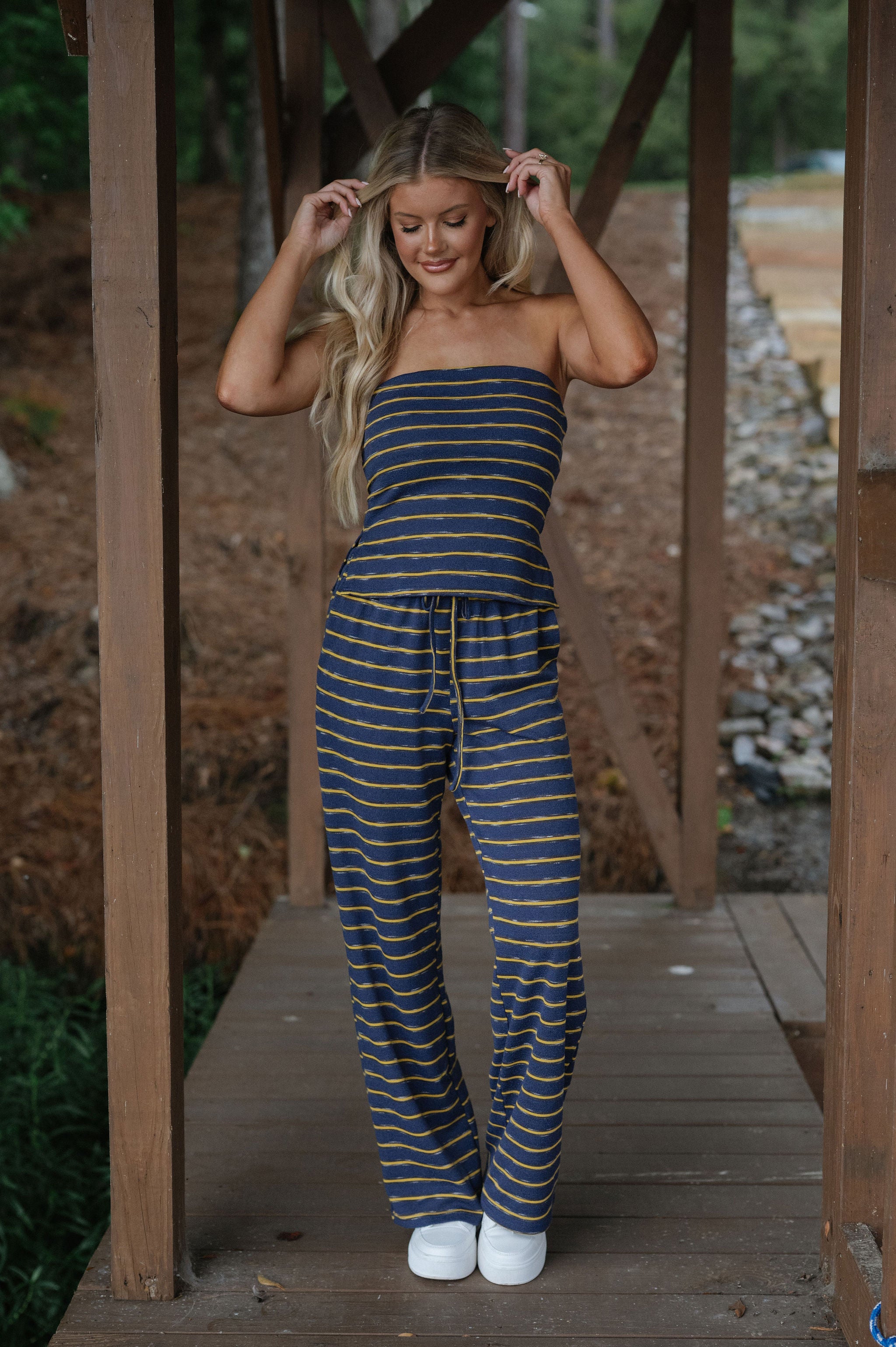 Archie Pants Set-Vintage Navy