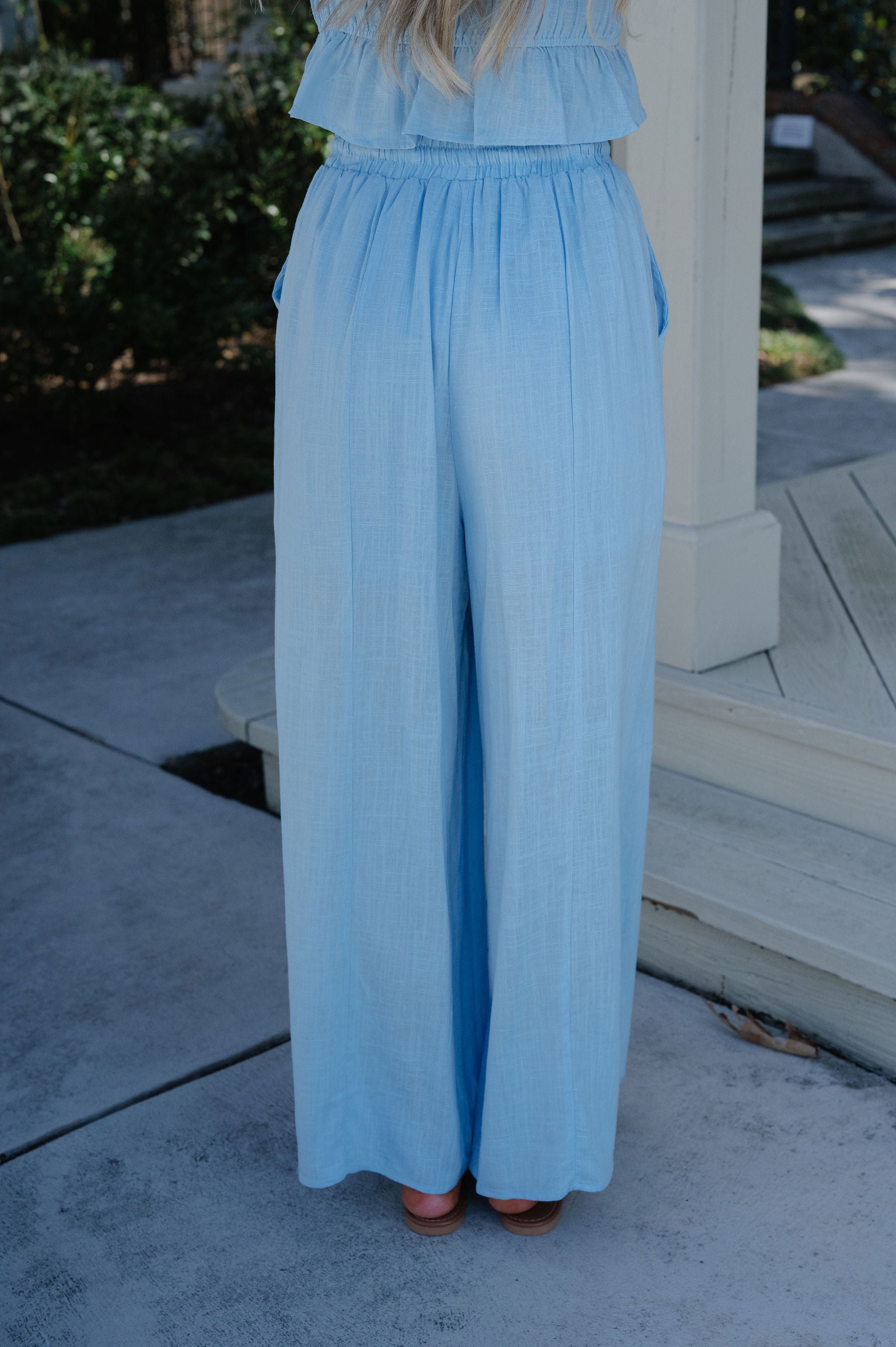 Morgan Palazzo Pants Set-Light Blue