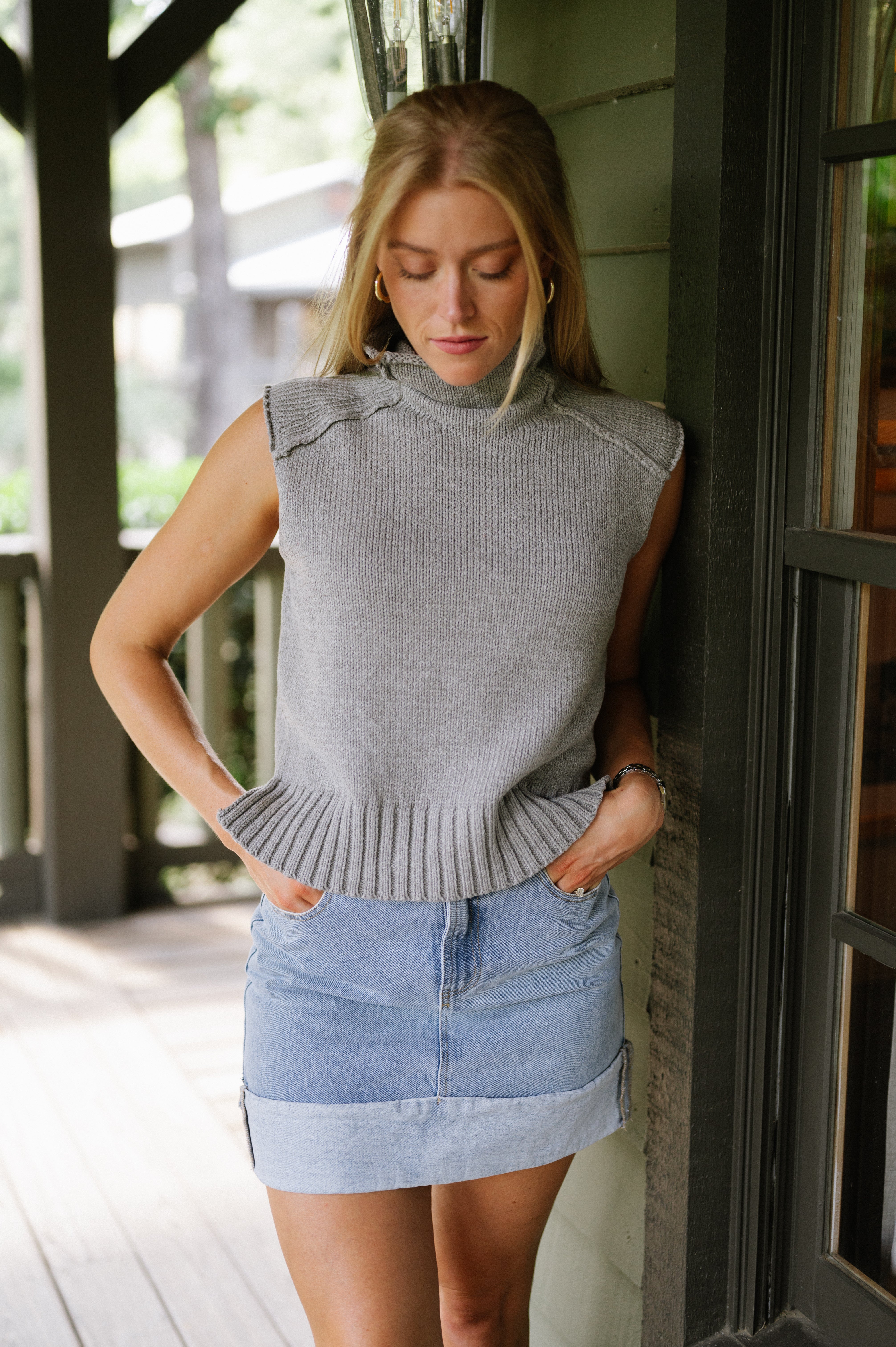 Zoe Top-Grey