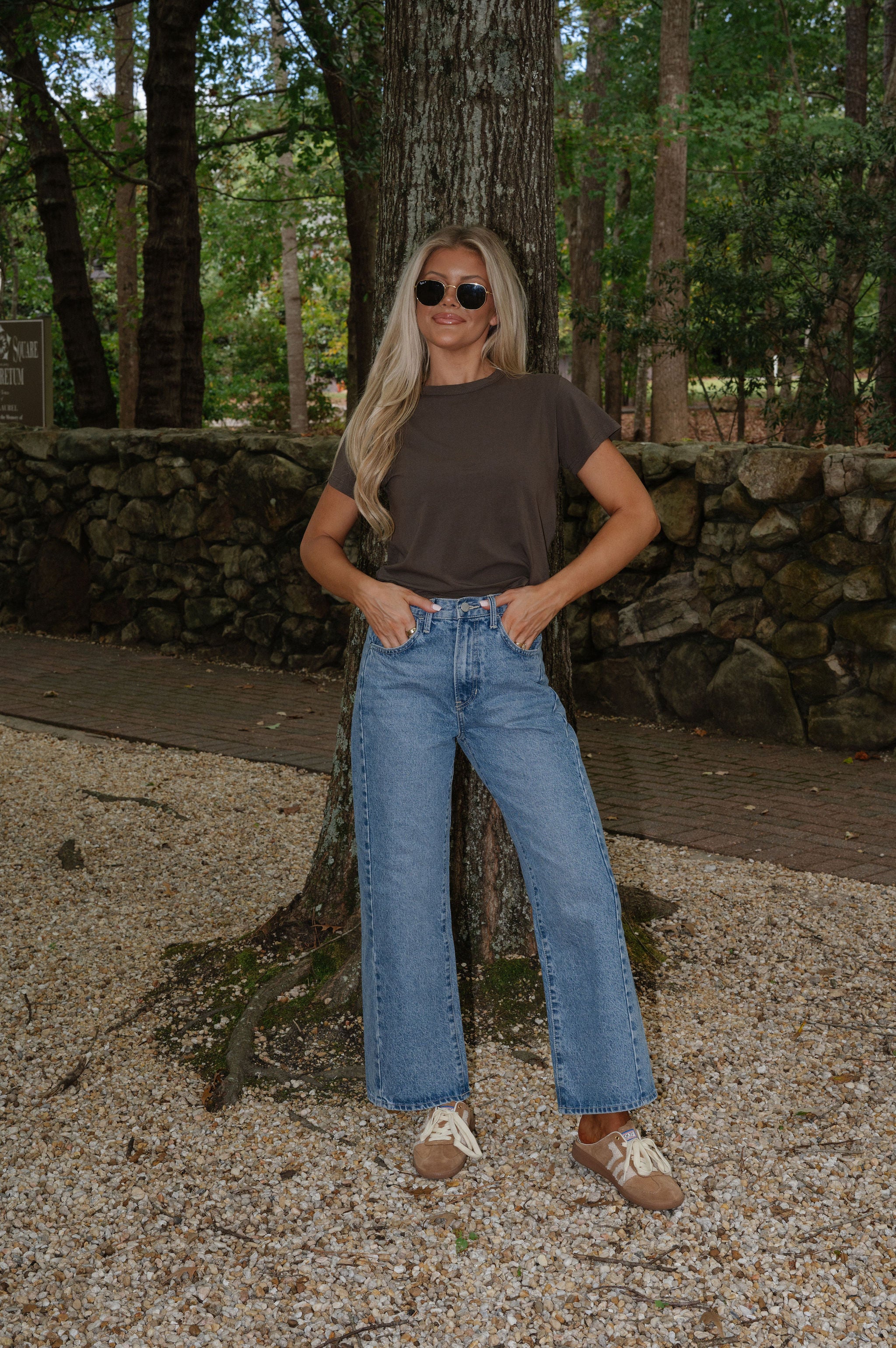 Mia Vintage Tee-Brown
