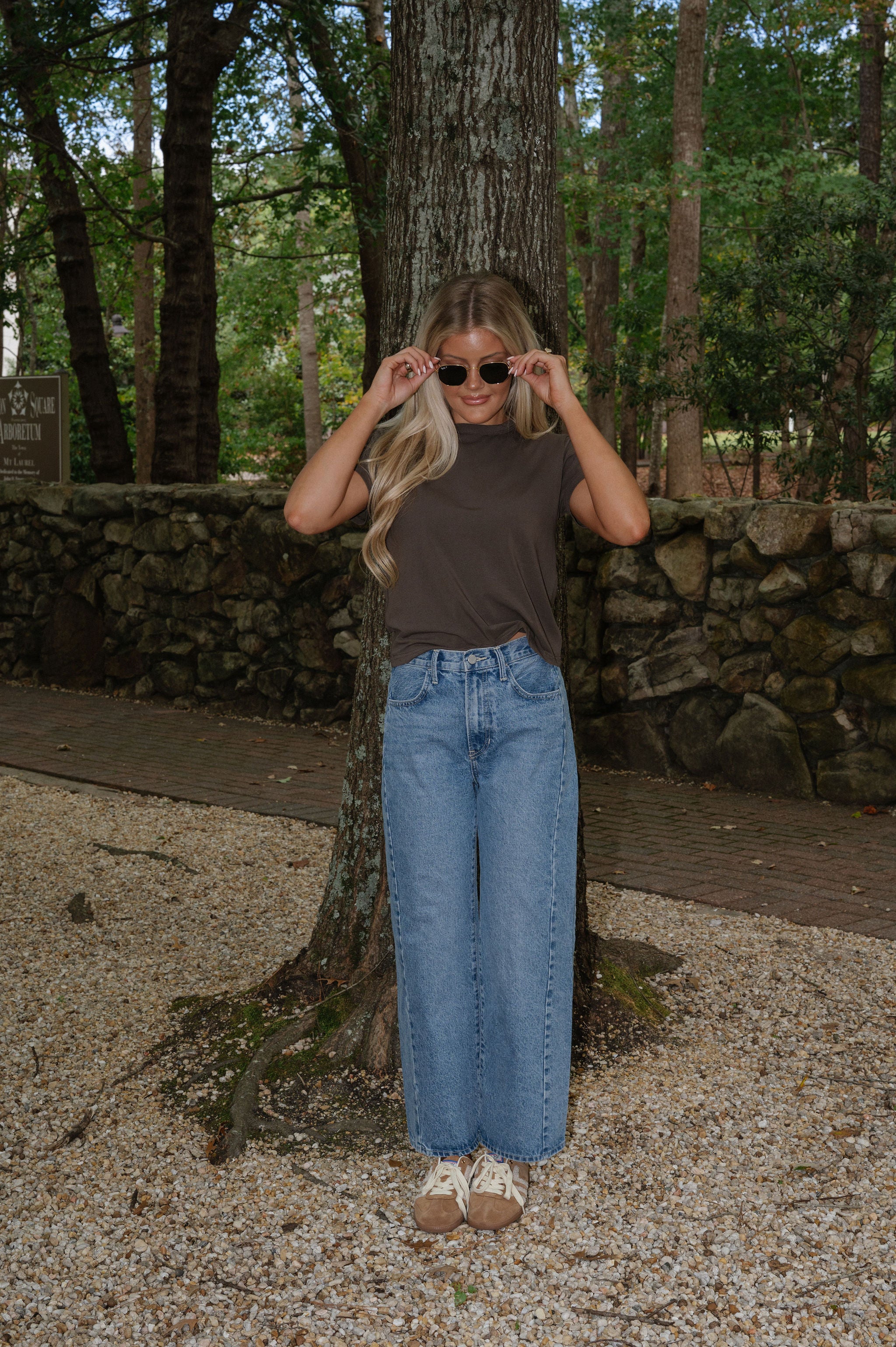 Mia Vintage Tee-Brown