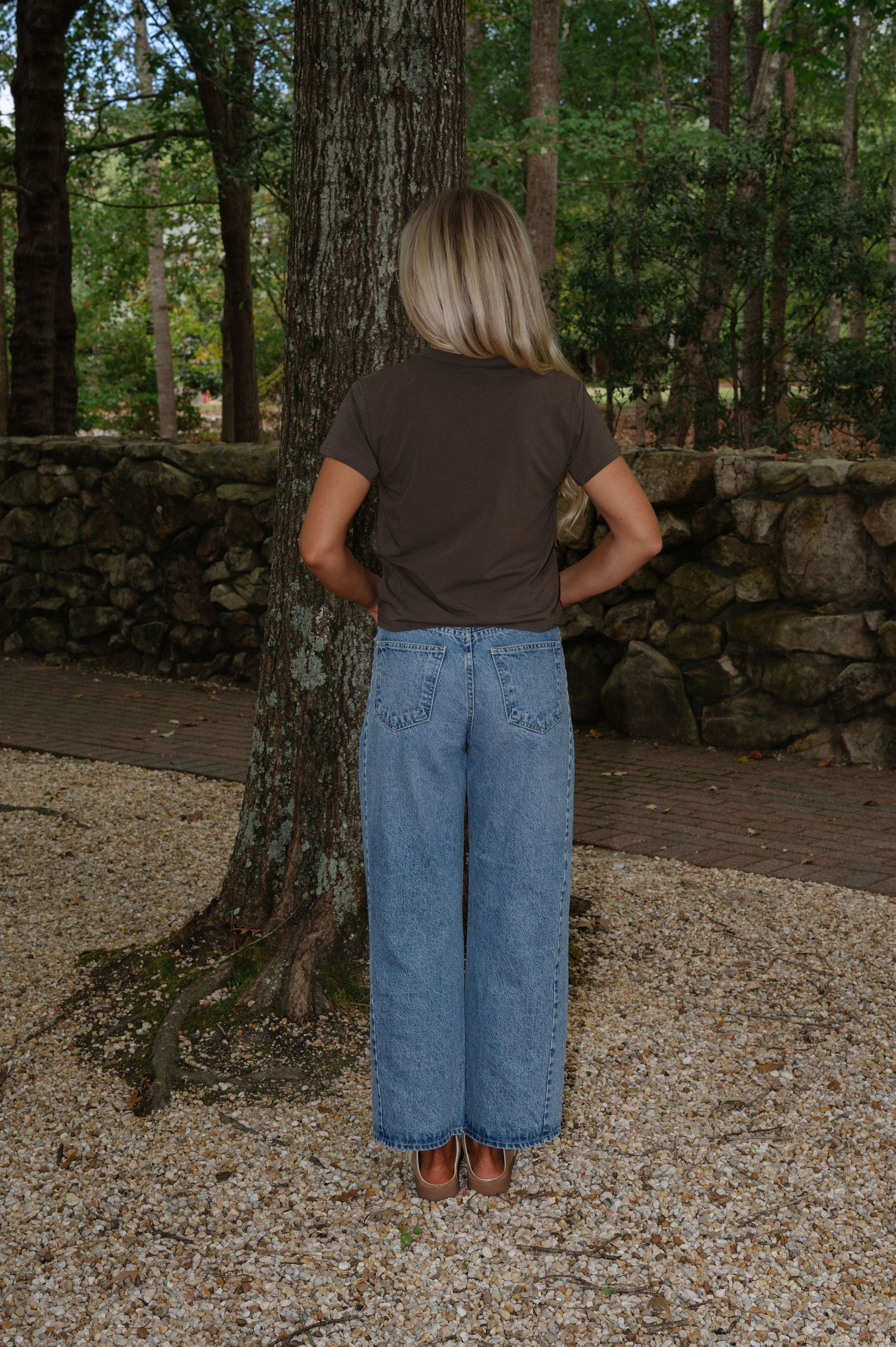 Mia Vintage Tee-Brown