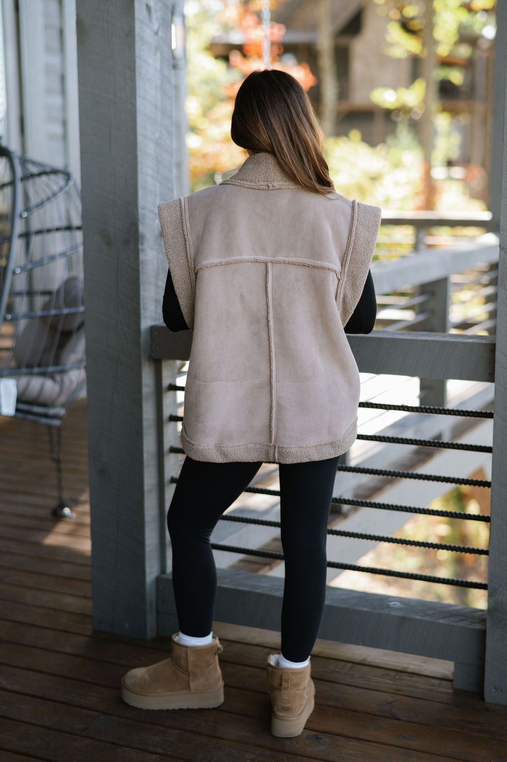 Adelaide Oversized Vest- Taupe