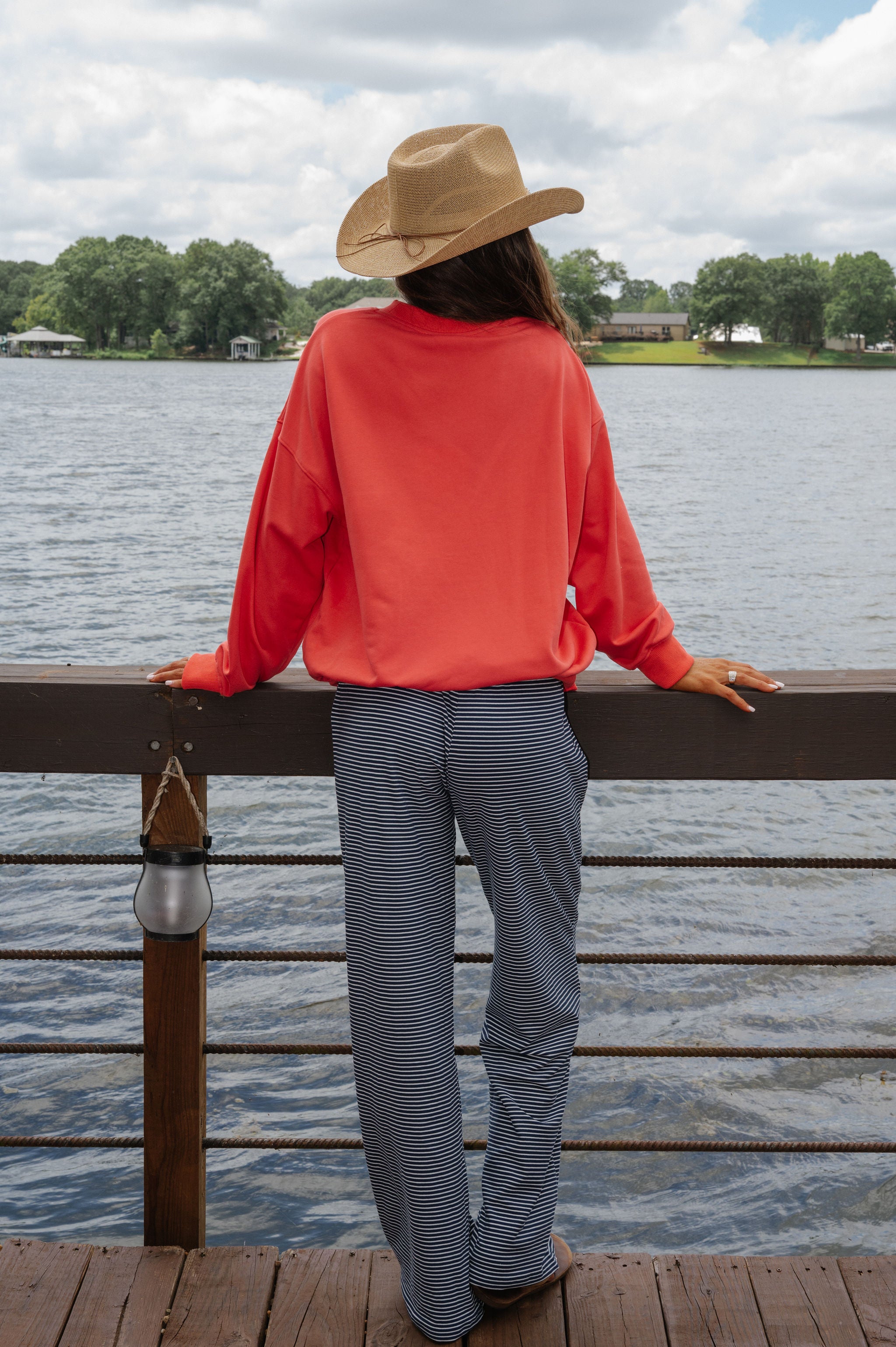 "USA" Oversized Sweatshirt-Tomato