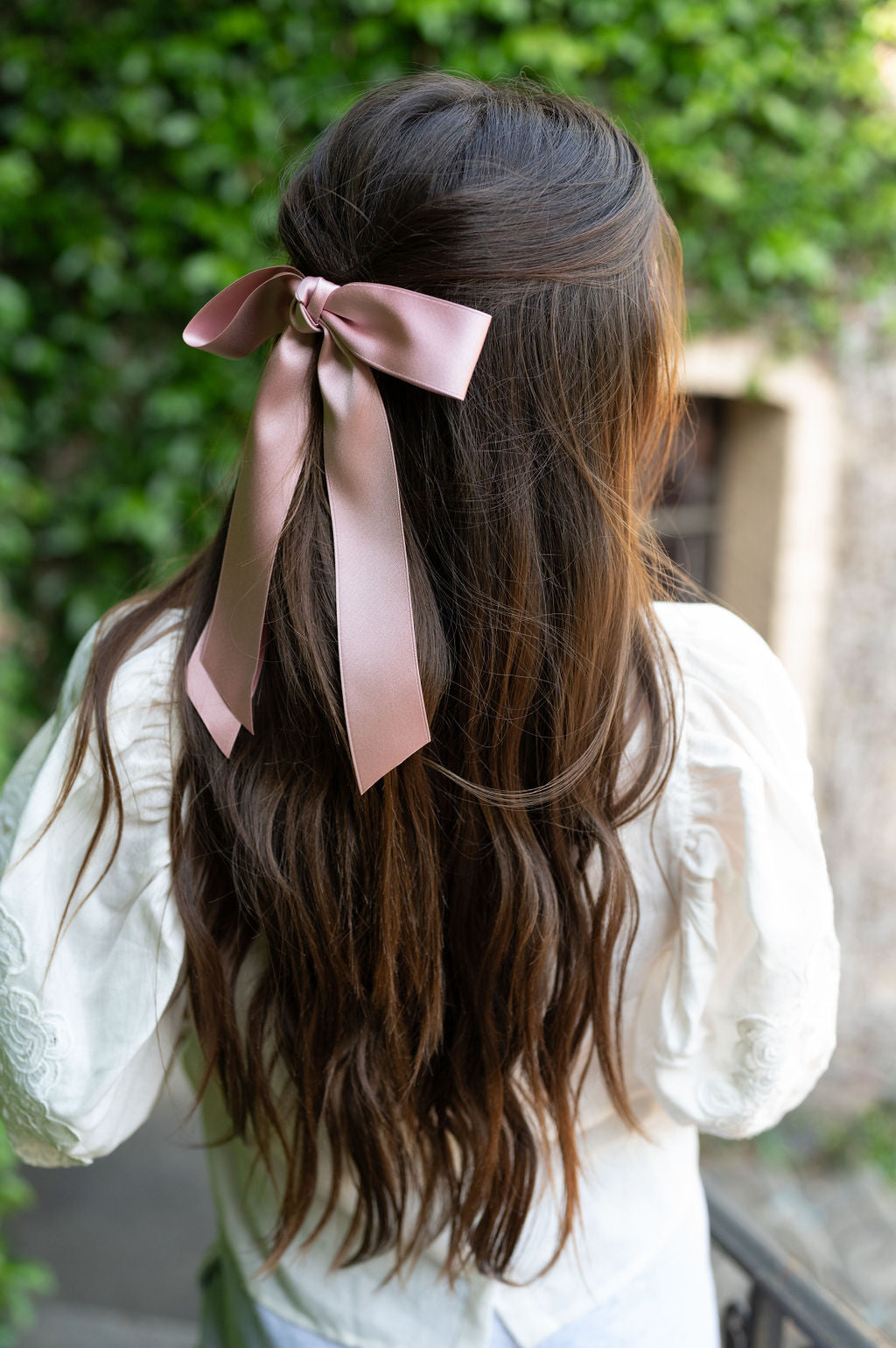 Ribbon Hair Bow-Pink