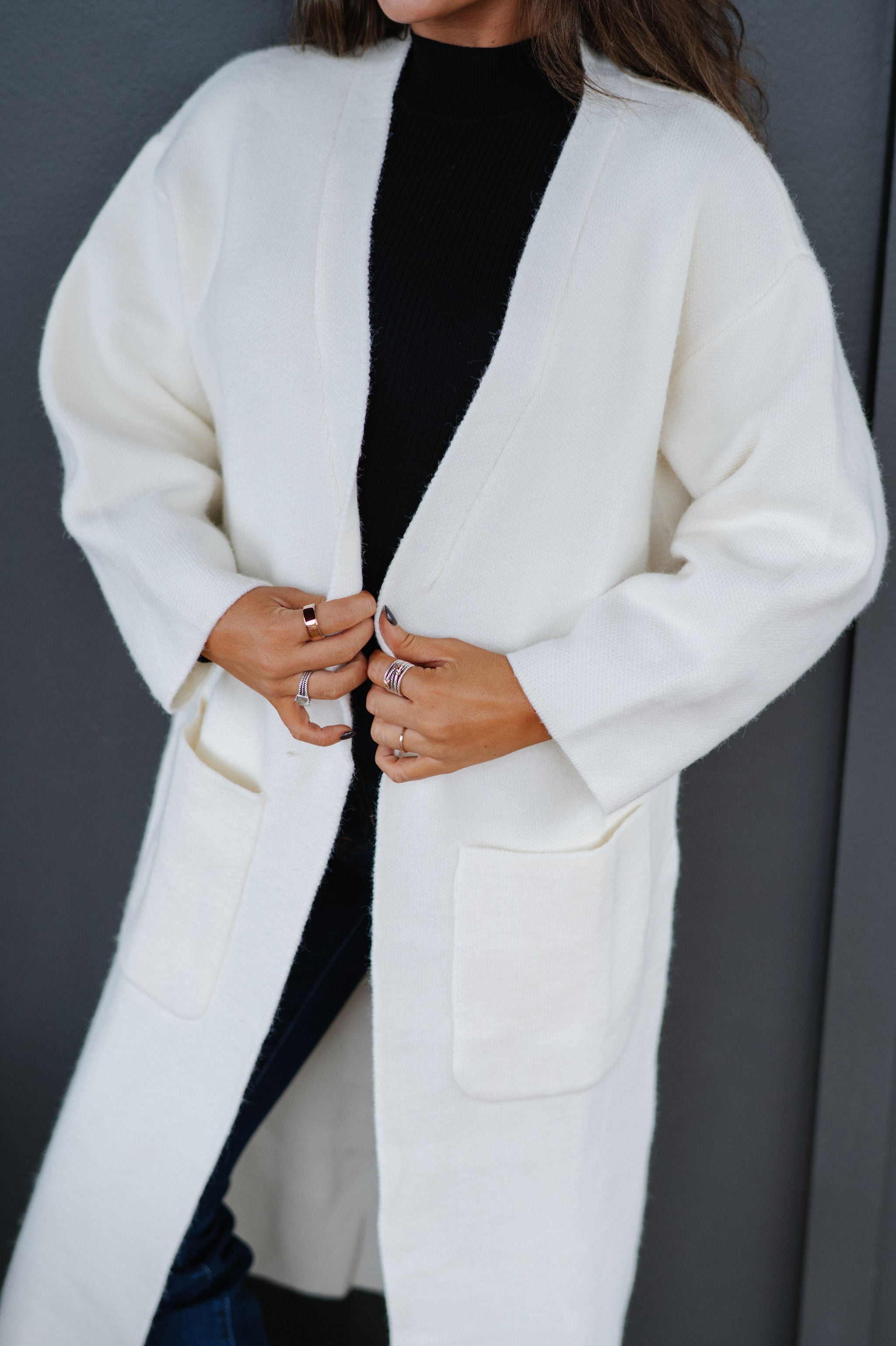 Beverly Oversized Cardigan- Ivory