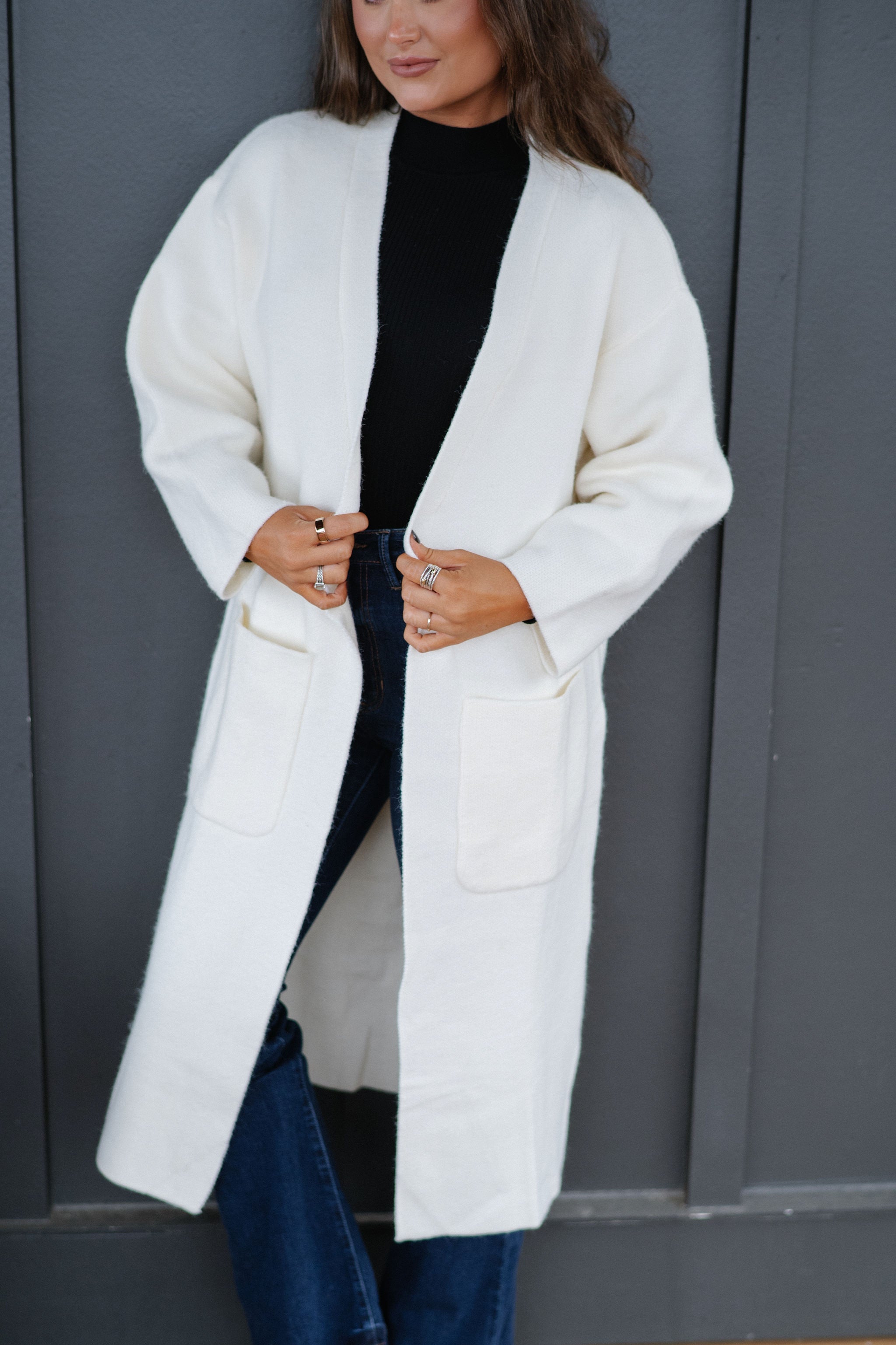 Beverly Oversized Cardigan- Ivory