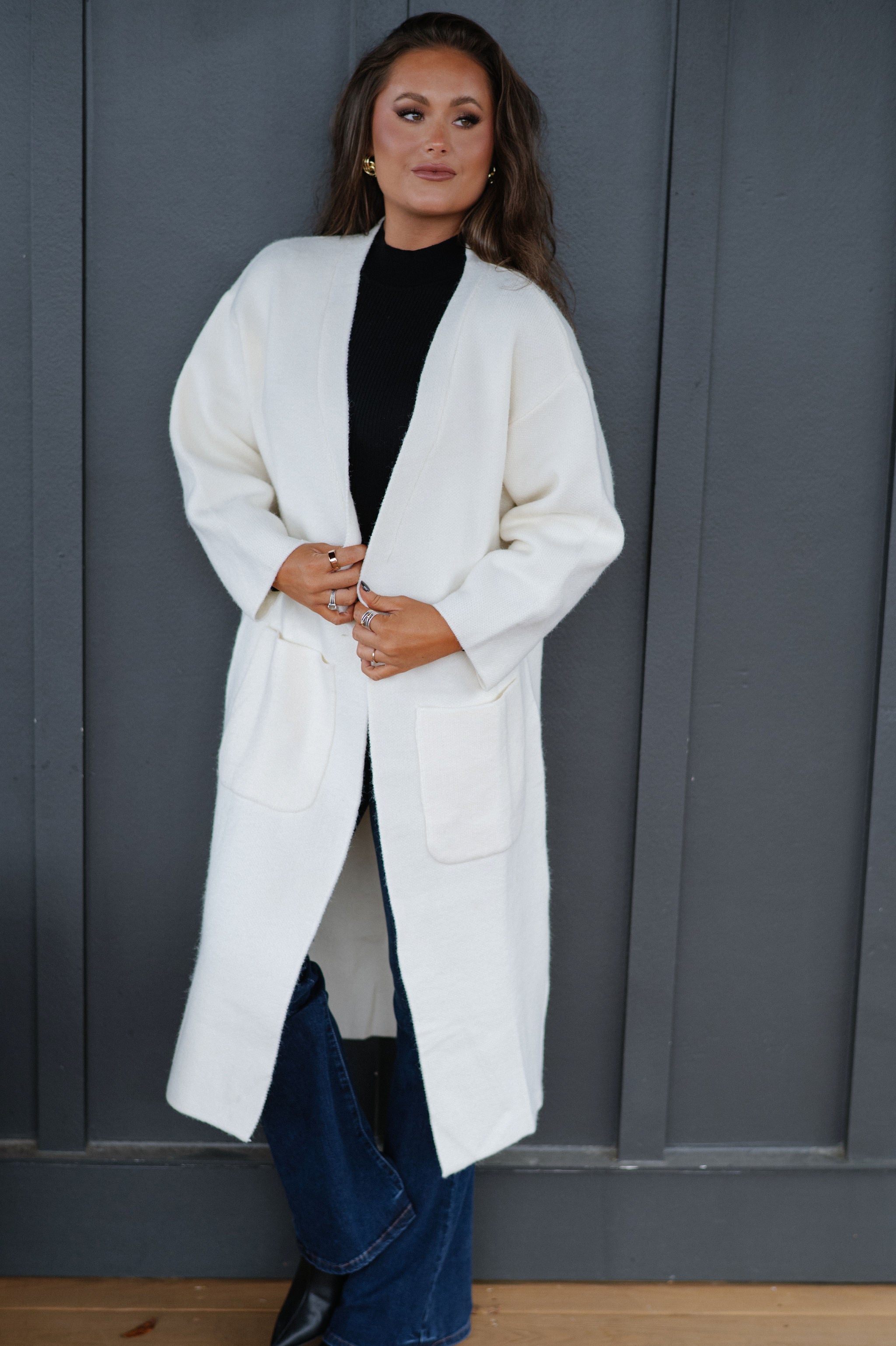 Beverly Oversized Cardigan- Ivory