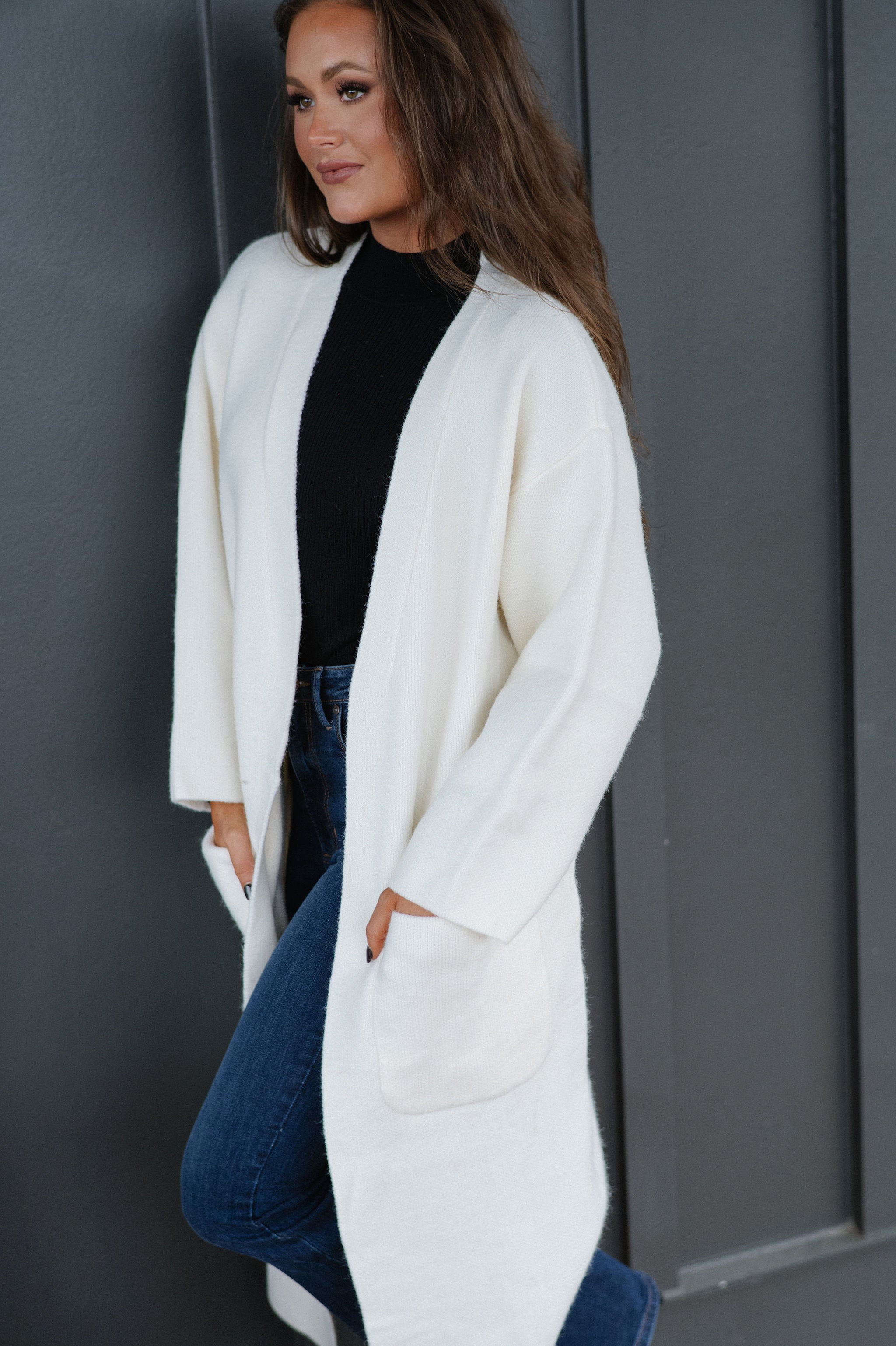 Beverly Oversized Cardigan- Ivory