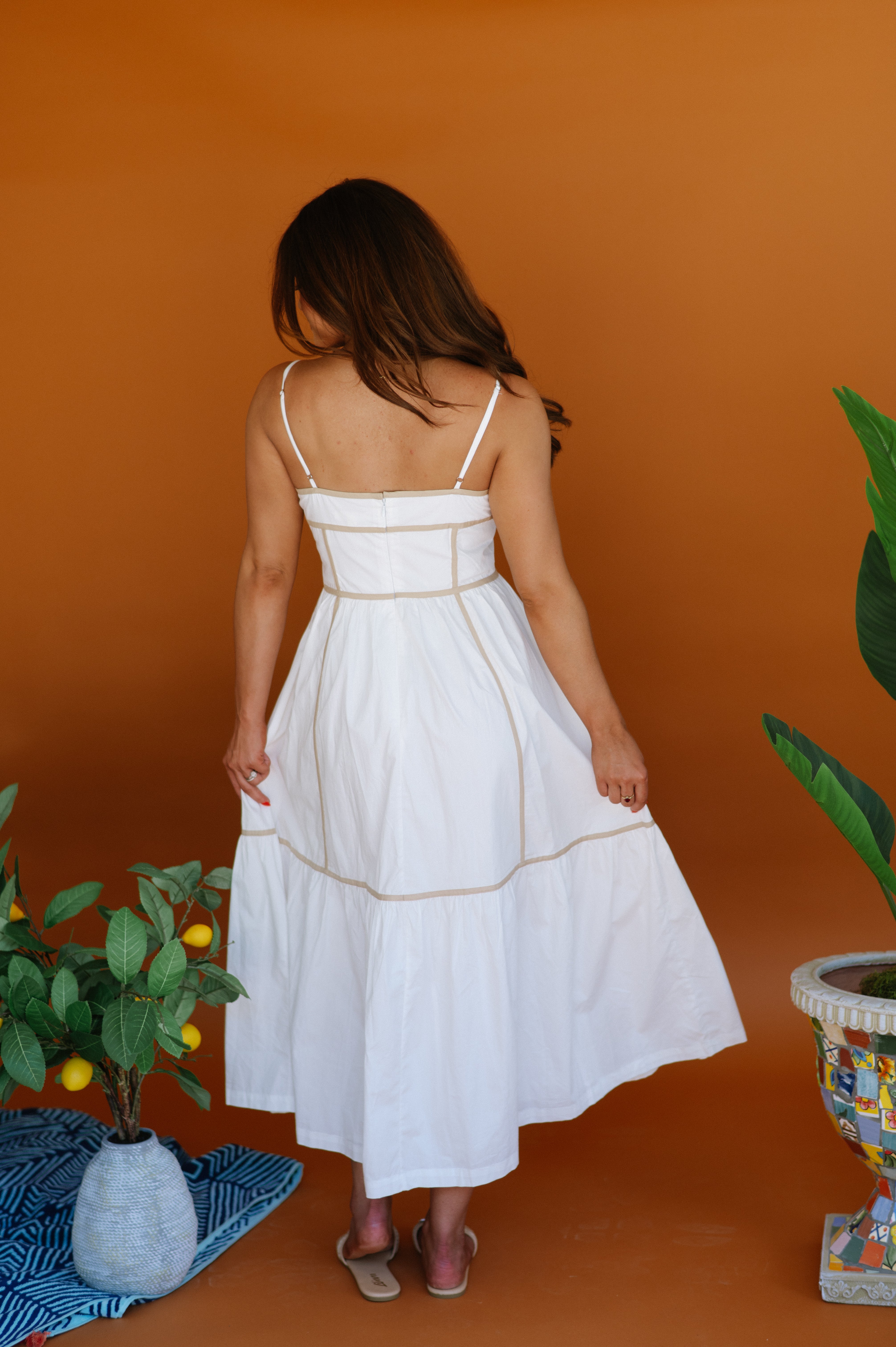 Jenny Midi Dress-Off White