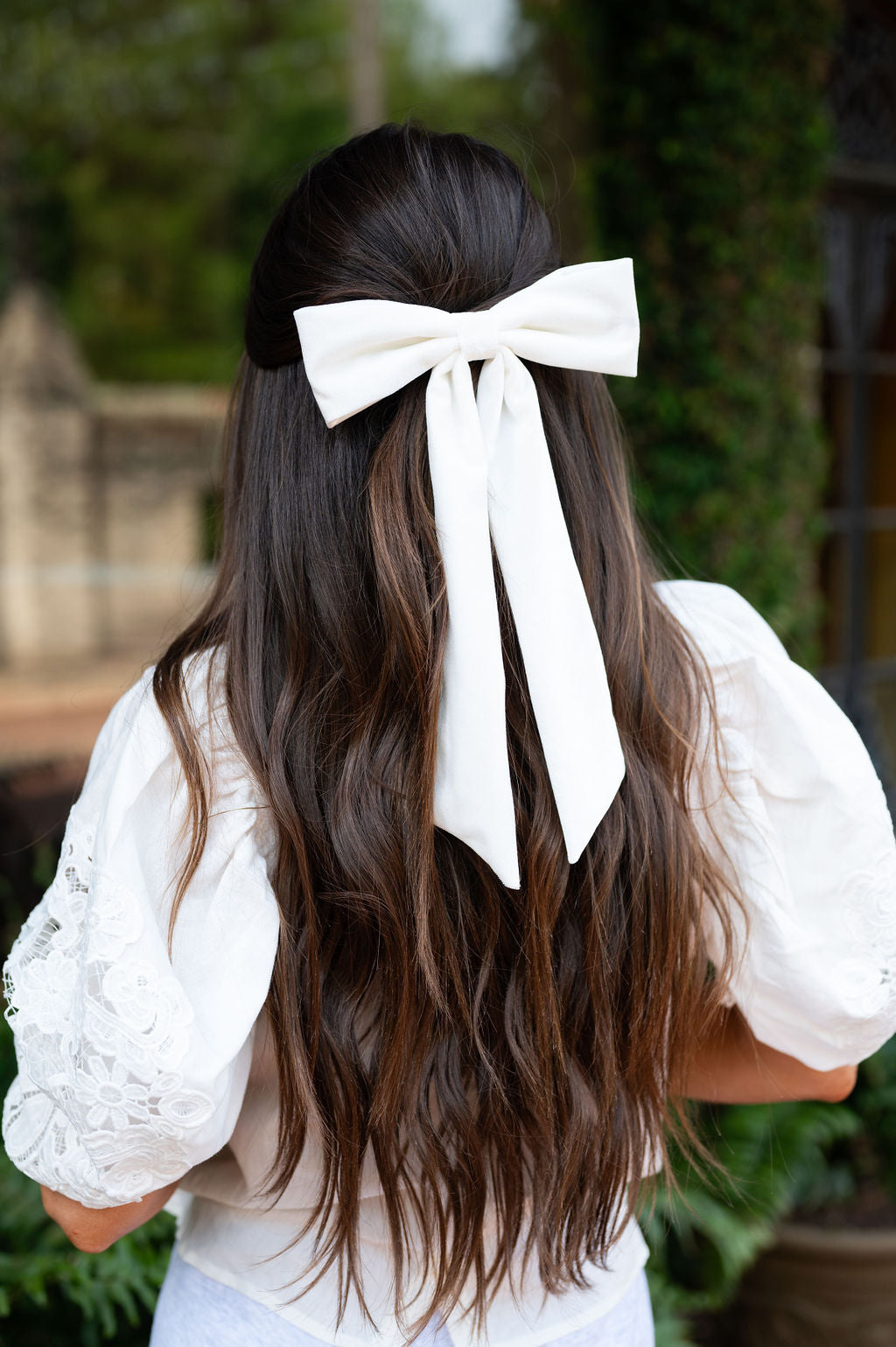 Corinna Hair Bow-Ivory