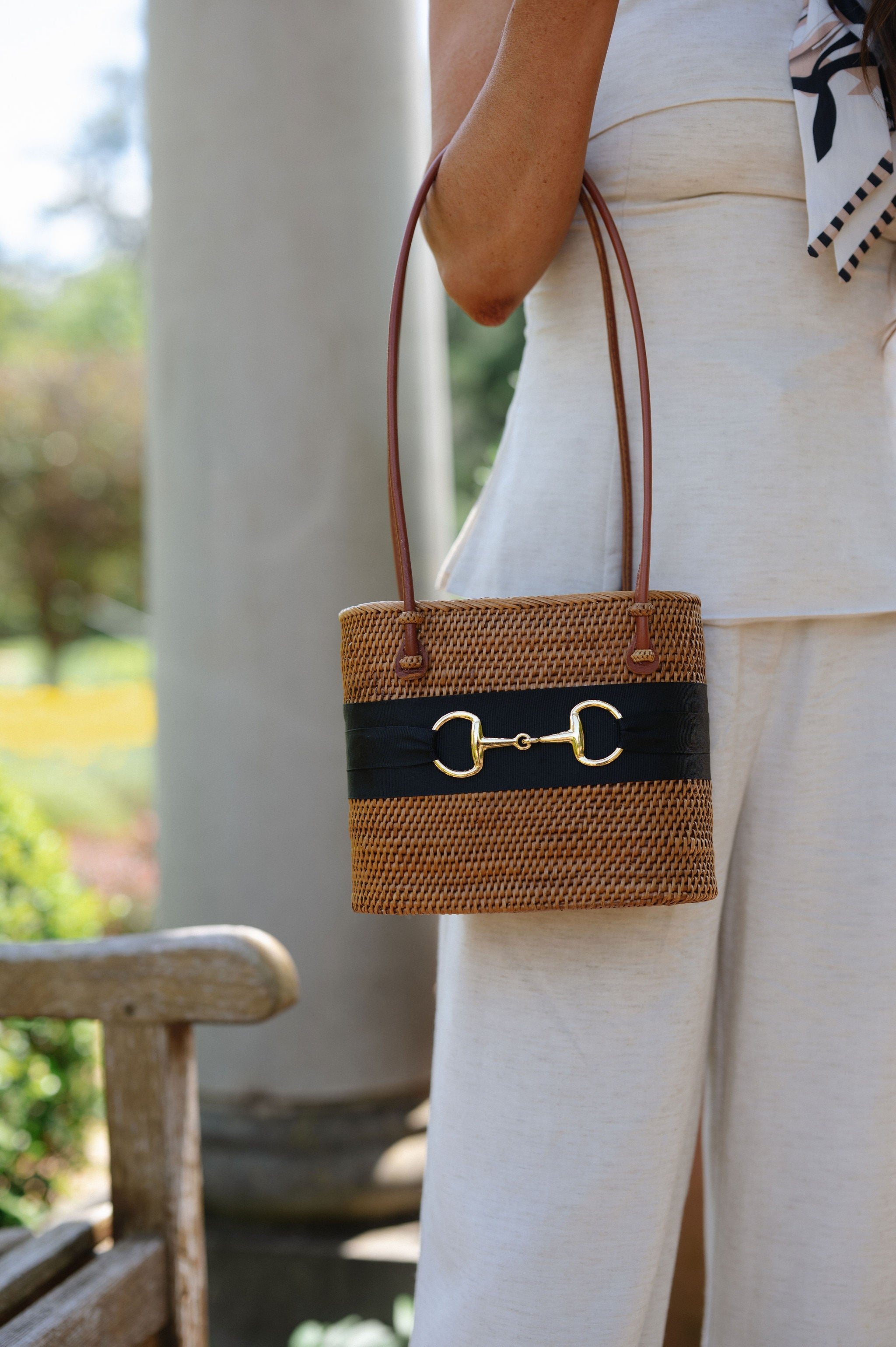 Woven Charlotte Bag- Black