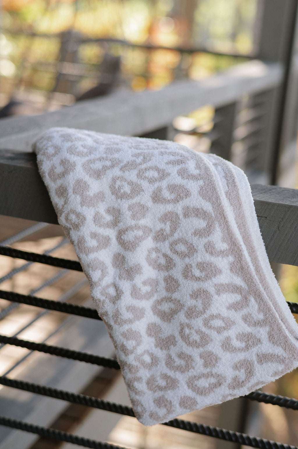 Leopard Throw Blanket- Beige