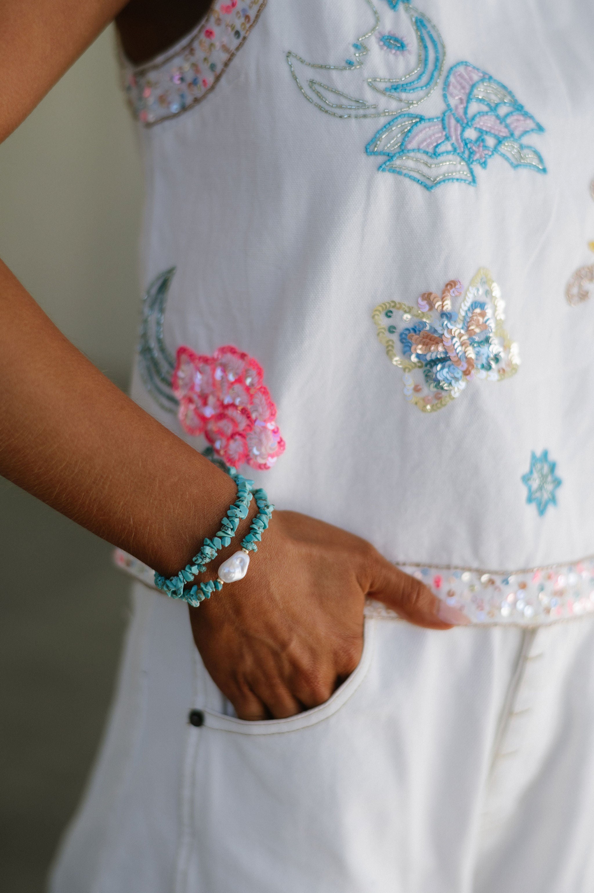 Isla Pearl Bracelet - Turquoise