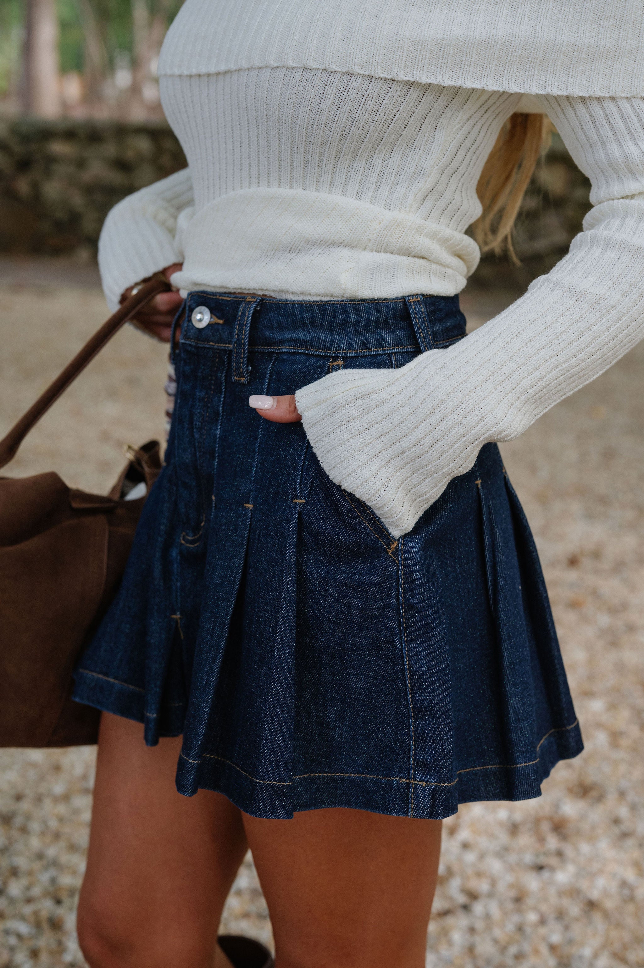 Amber Denim Skirt-Indigo