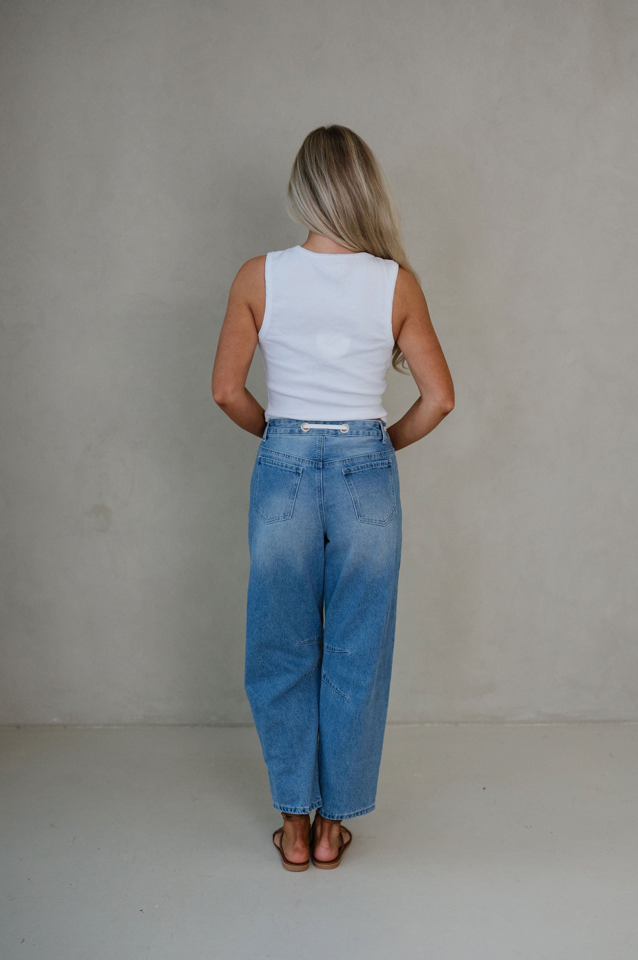 Hollie Sleeveless Top-White