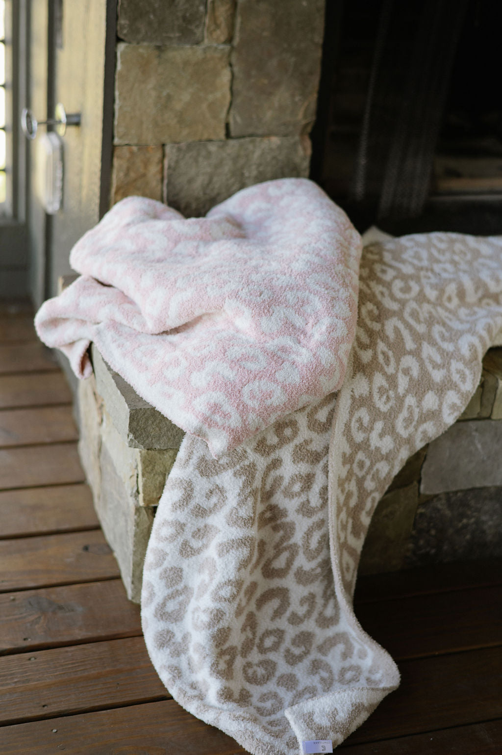 Leopard Throw Blanket- Beige