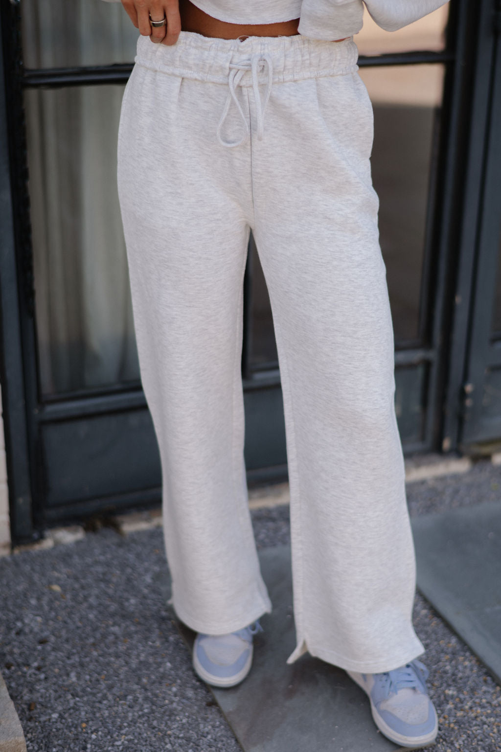 Essential Fleece Sweatpants-Ash Grey