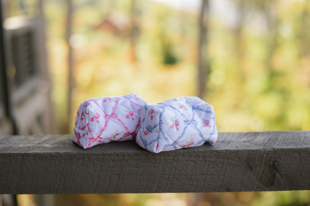 Mini Puff Pouch-Blue Ribbon DOORBUSTER