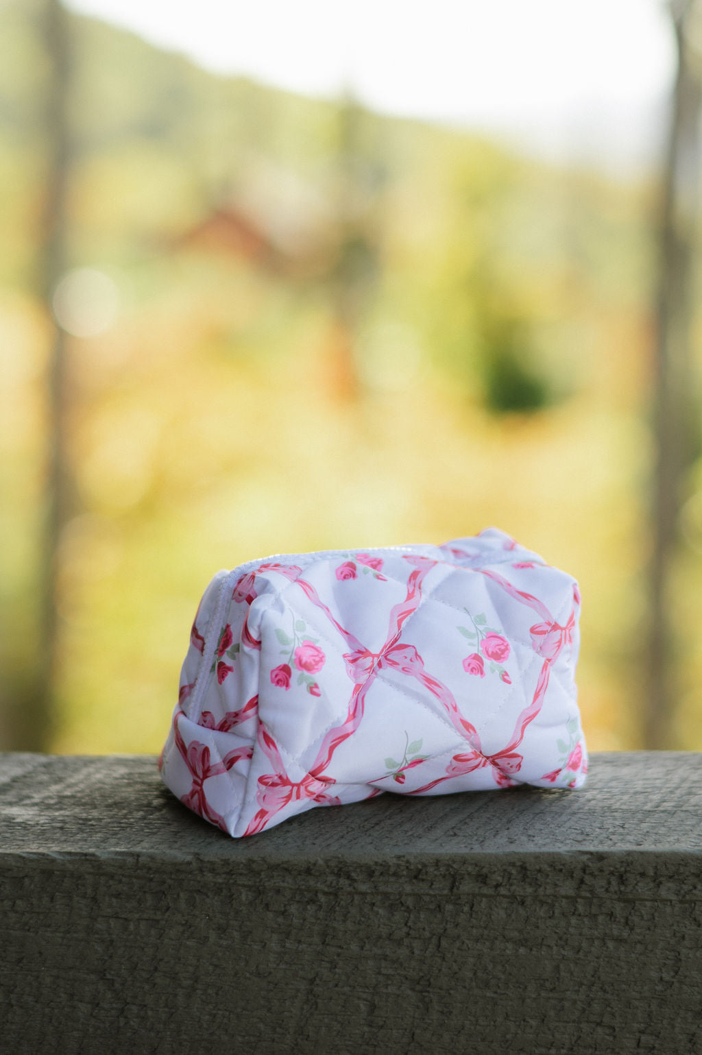 Mini Puff Pouch-Pink Ribbon DOORBUSTER