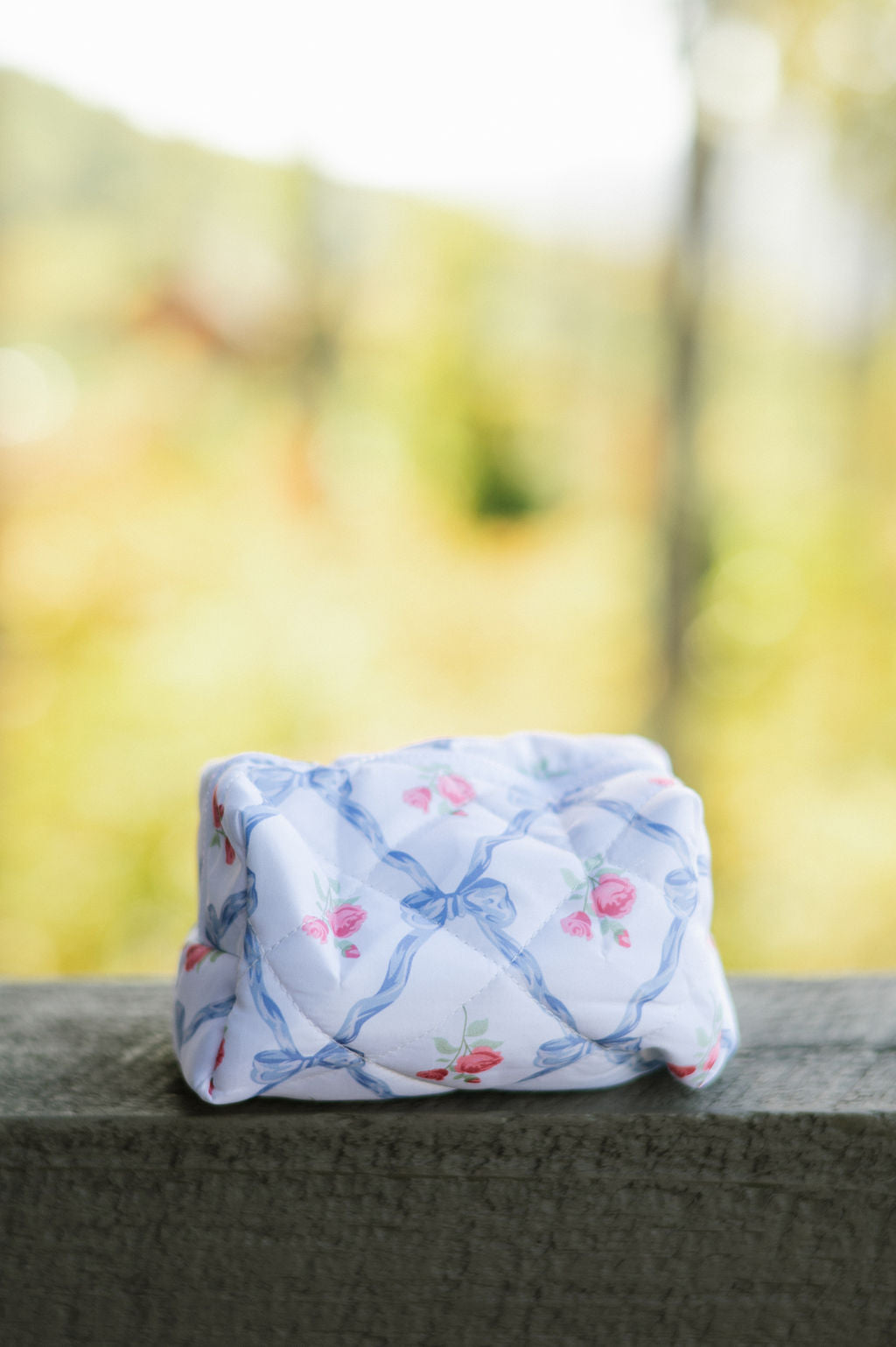 Mini Puff Pouch-Blue Ribbon DOORBUSTER