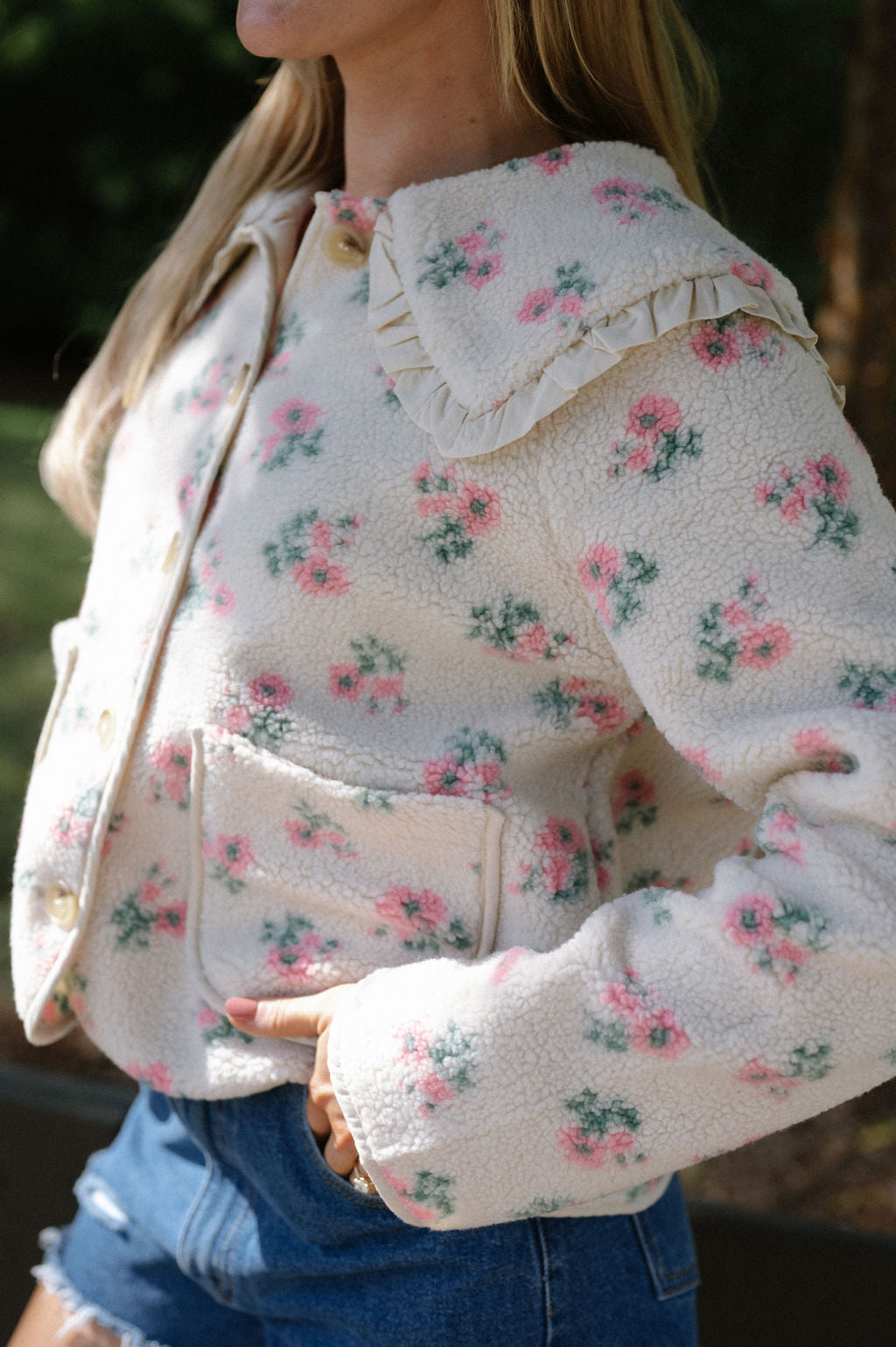 Loren Shearling Jacket- Cream