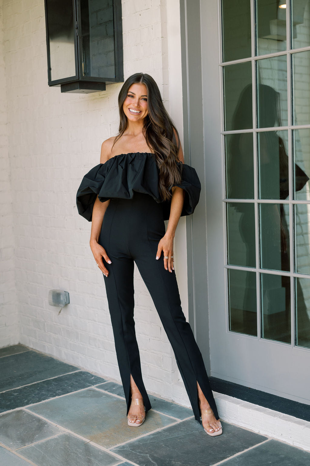 Sadie Statement Jumpsuit-Black