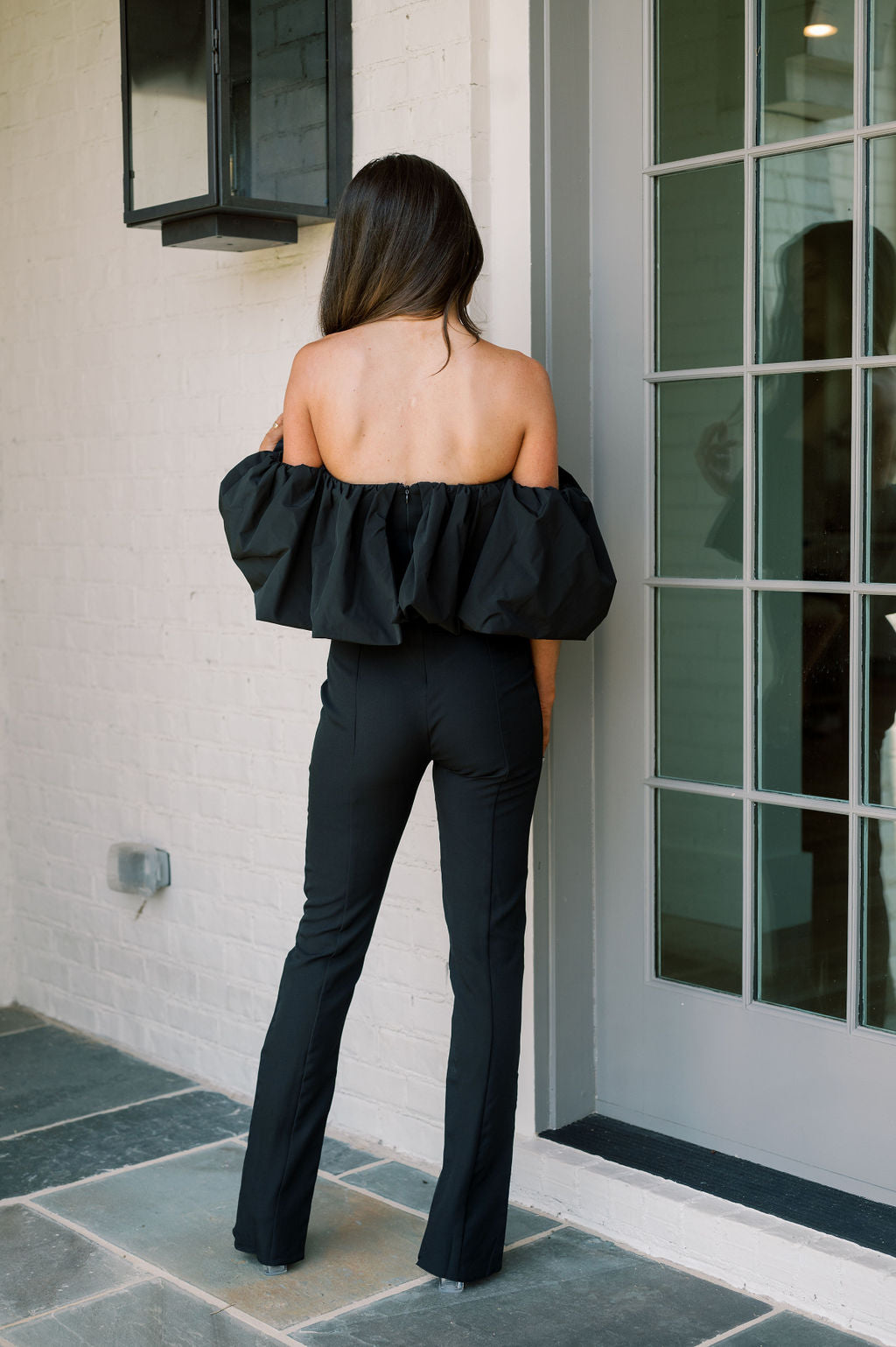 Sadie Statement Jumpsuit-Black