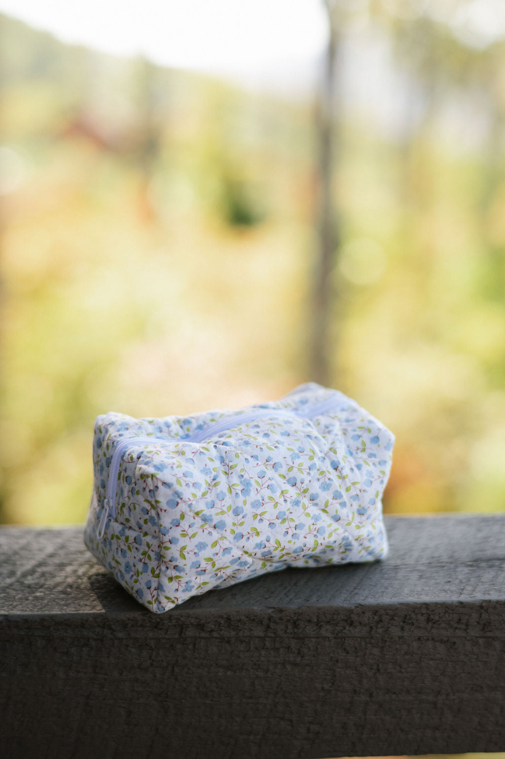 Mini Puff Pouch-Blue Floral DOORBUSTER