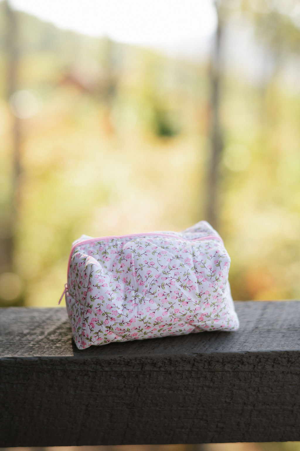 Mini Puff Pouch-Pink Floral DOORBUSTER