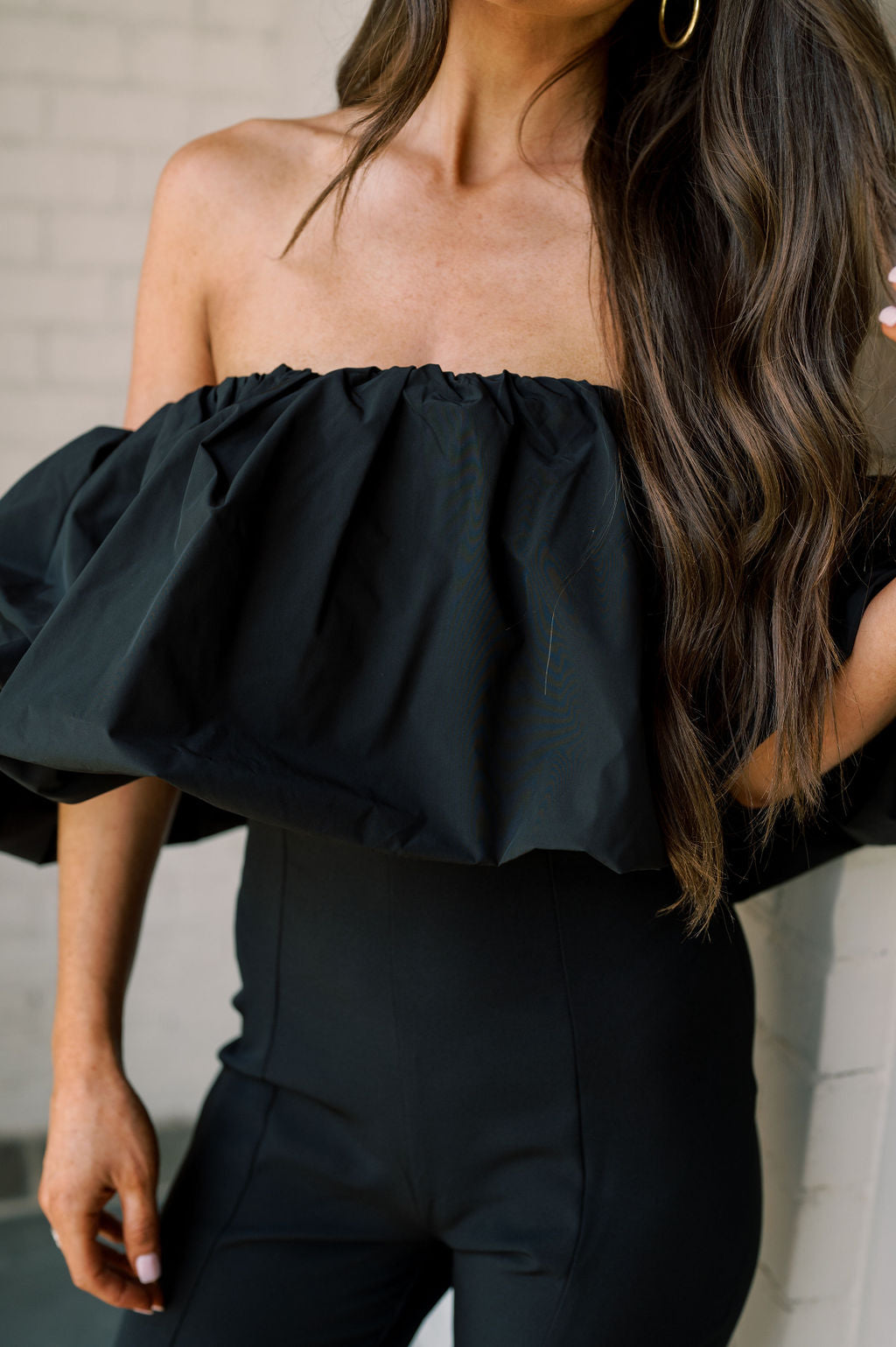 Sadie Statement Jumpsuit-Black