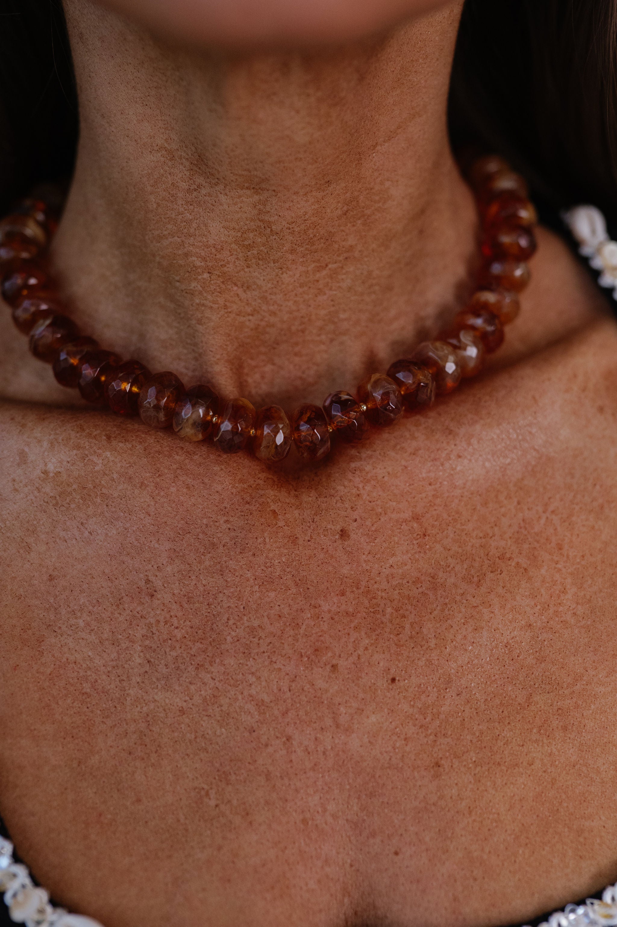 Mansfield Beaded Necklace-Tortoise