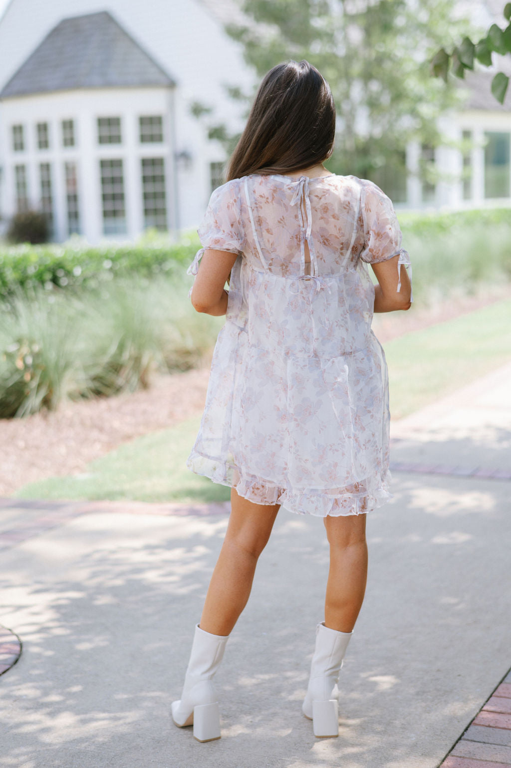 Sheer Fall Floral Dress