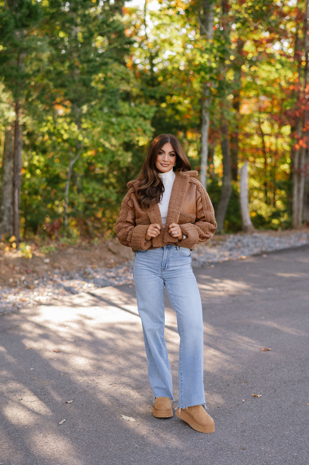 Danielle Sherpa Jacket-Camel