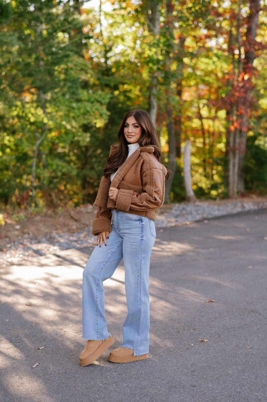 Danielle Sherpa Jacket-Camel