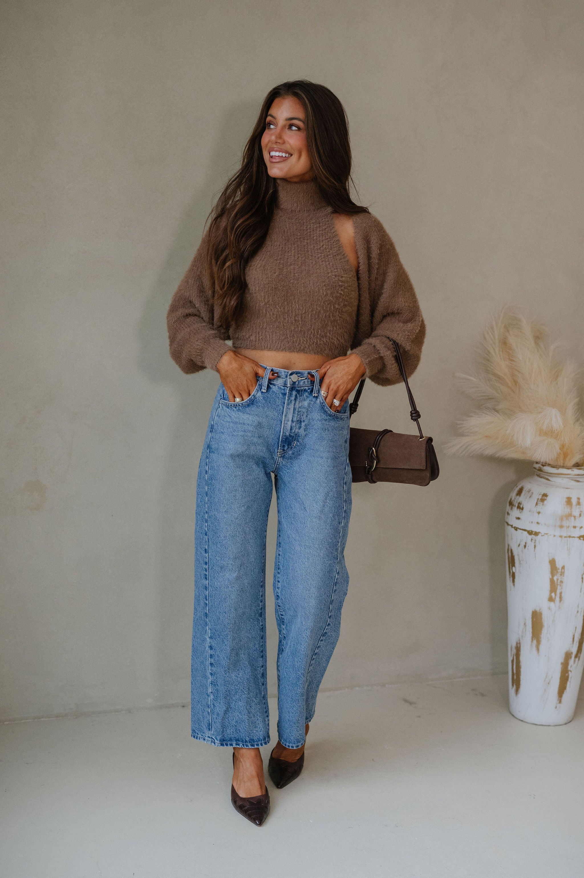 Jenna Cardigan Set-Mocha