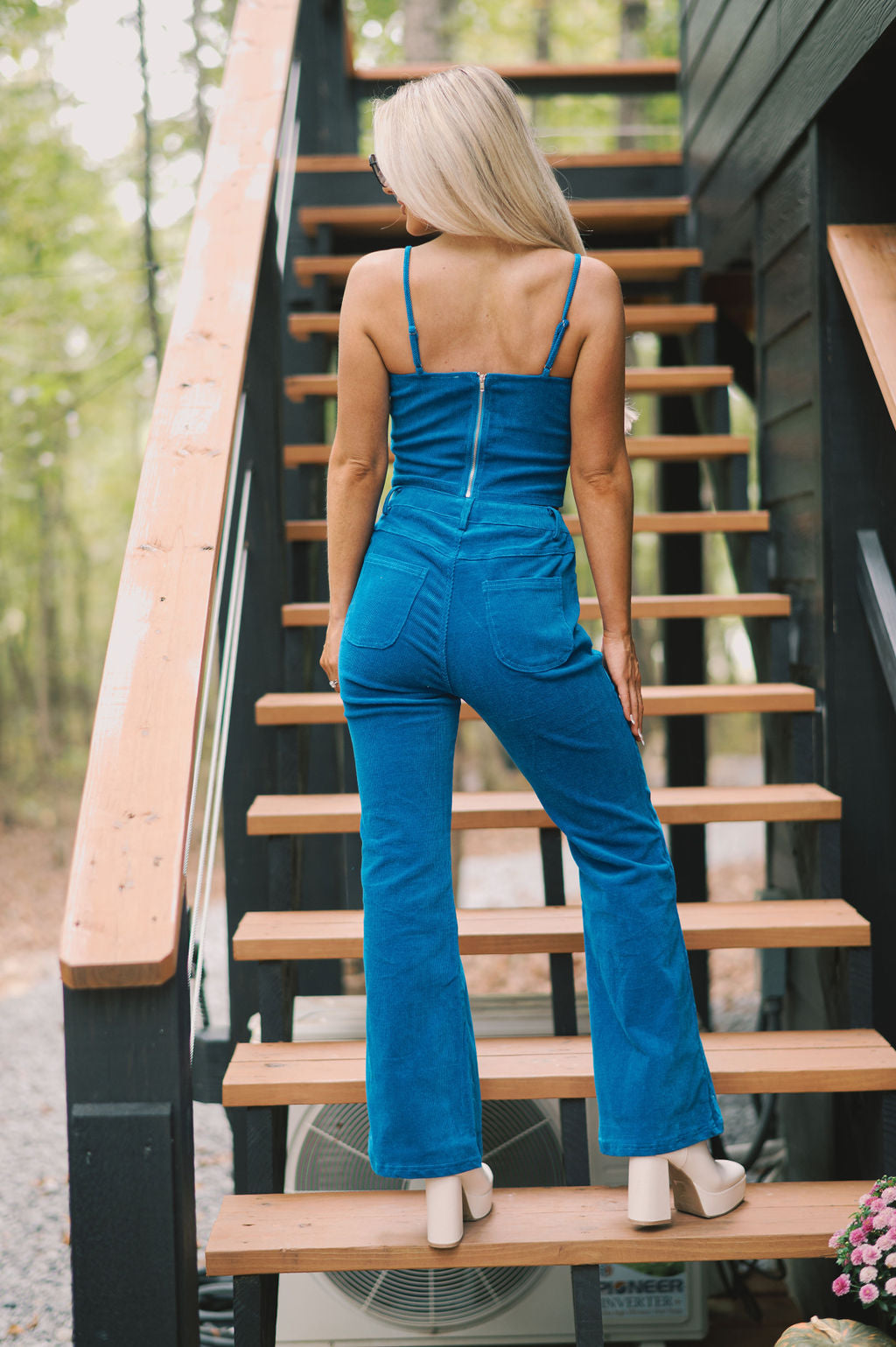 Corduroy Pants Set- Cobalt Blue