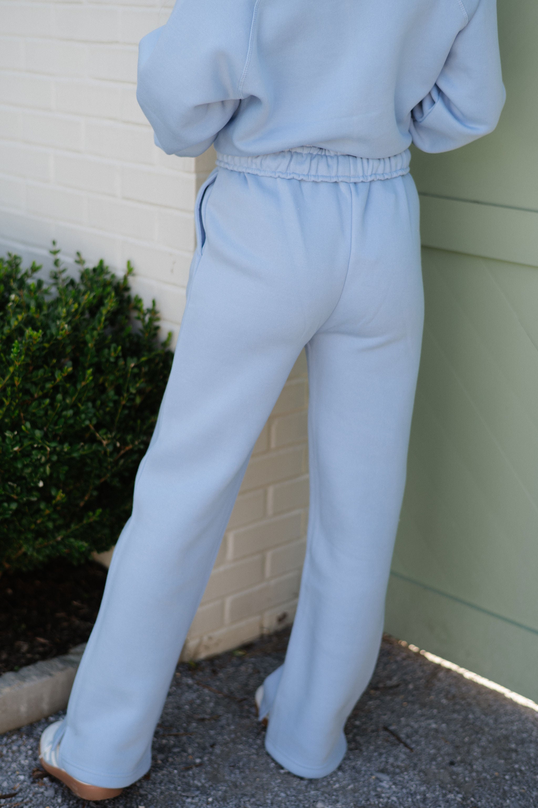 Essential Fleece Sweatpants-Blue